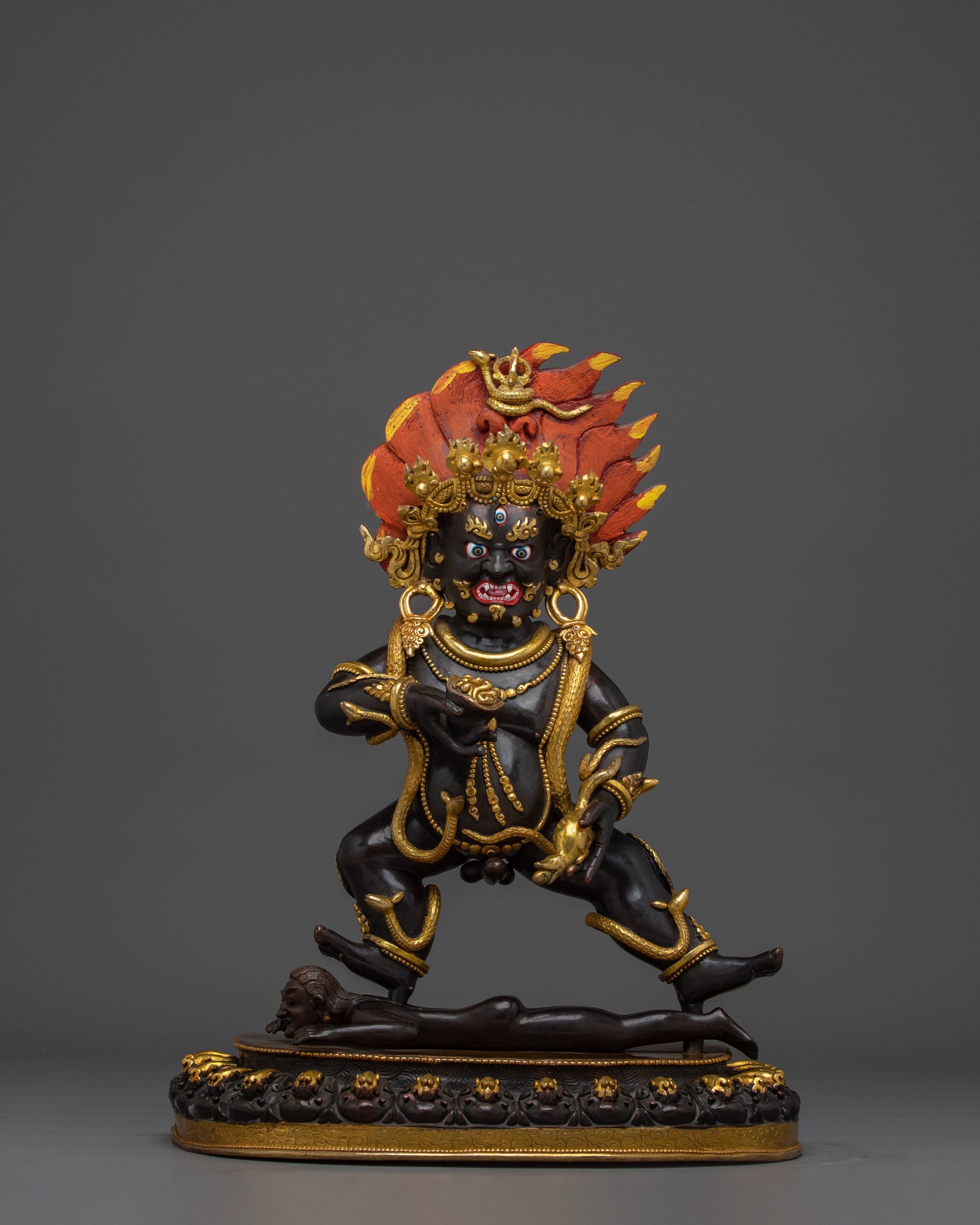 Tibetan Black Dzambhala Statue | Spiritual wealth Deity