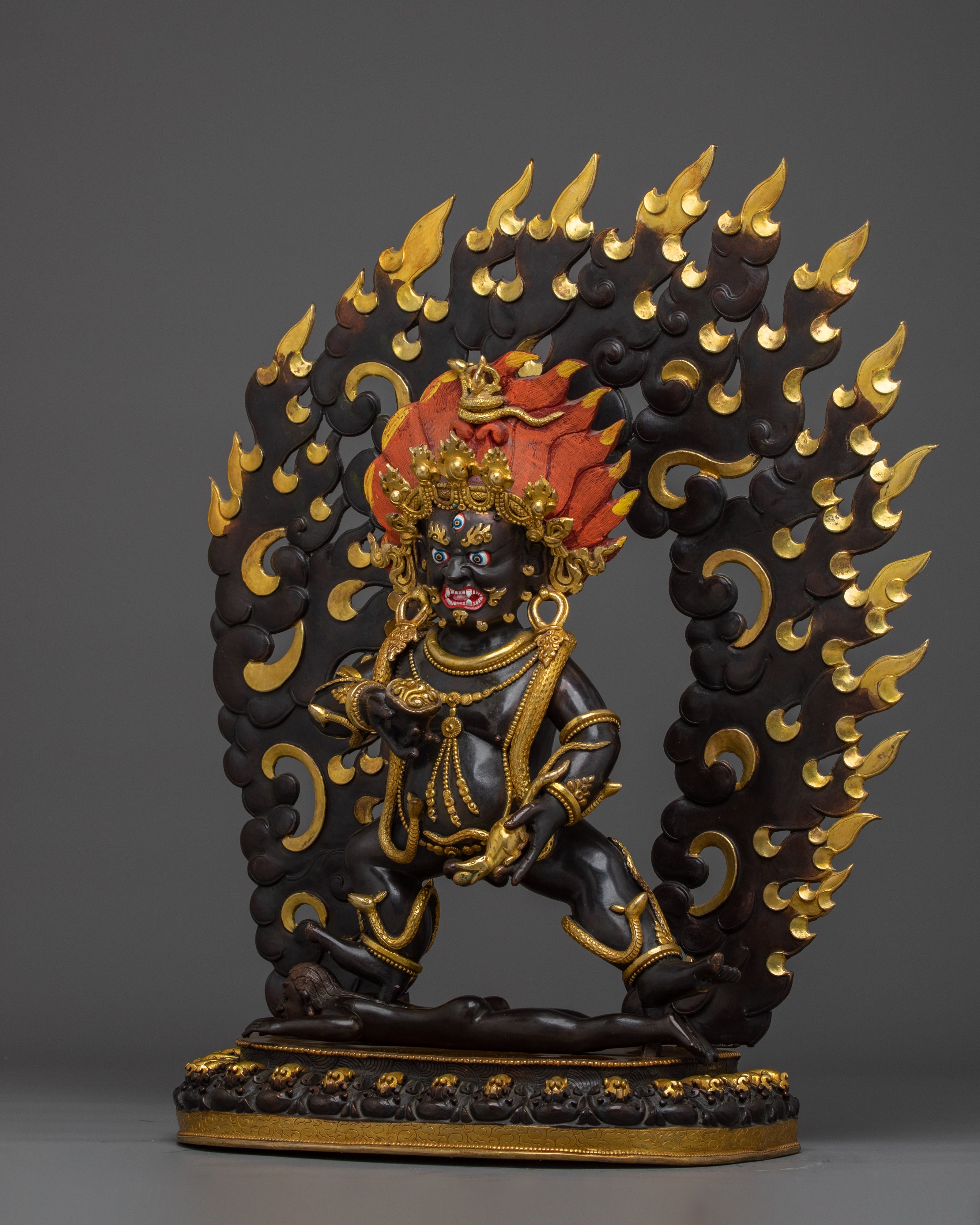 Tibetan Black Dzambhala Statue | Spiritual wealth Deity