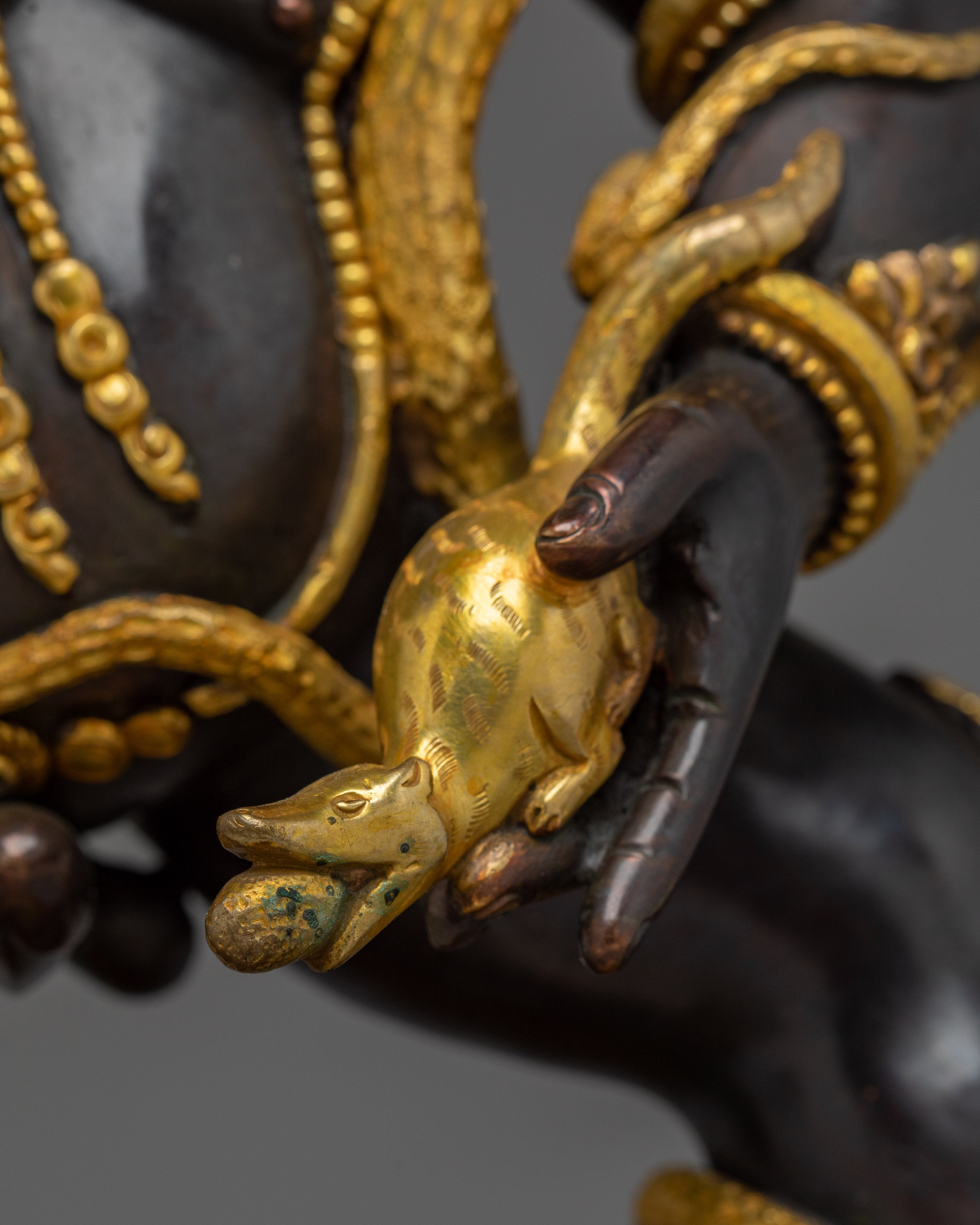 Tibetan Black Dzambhala Statue | Spiritual wealth Deity