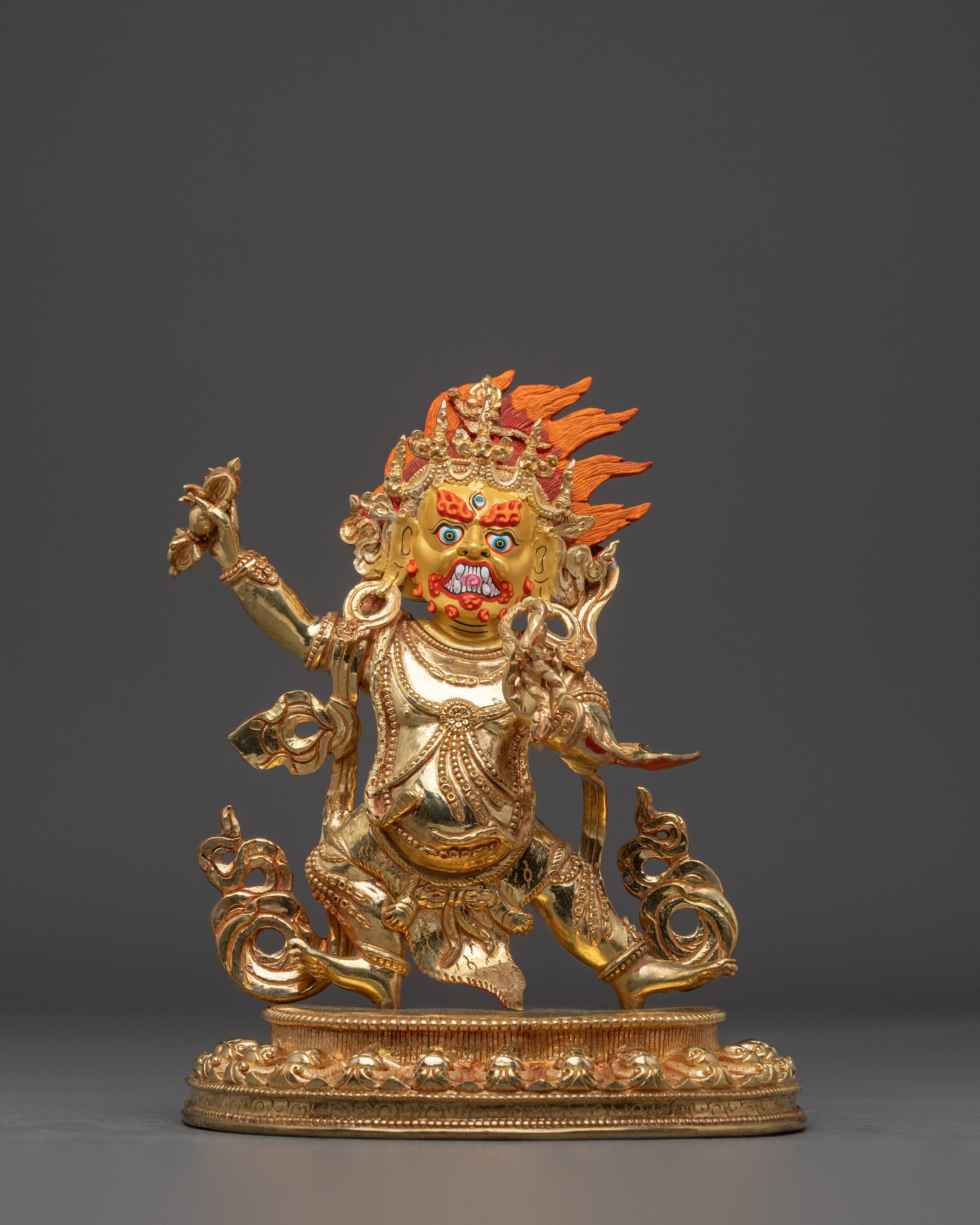 Wrathful Bodhisattva Vajrapani Statue | Buddhist Spiritual Artwork
