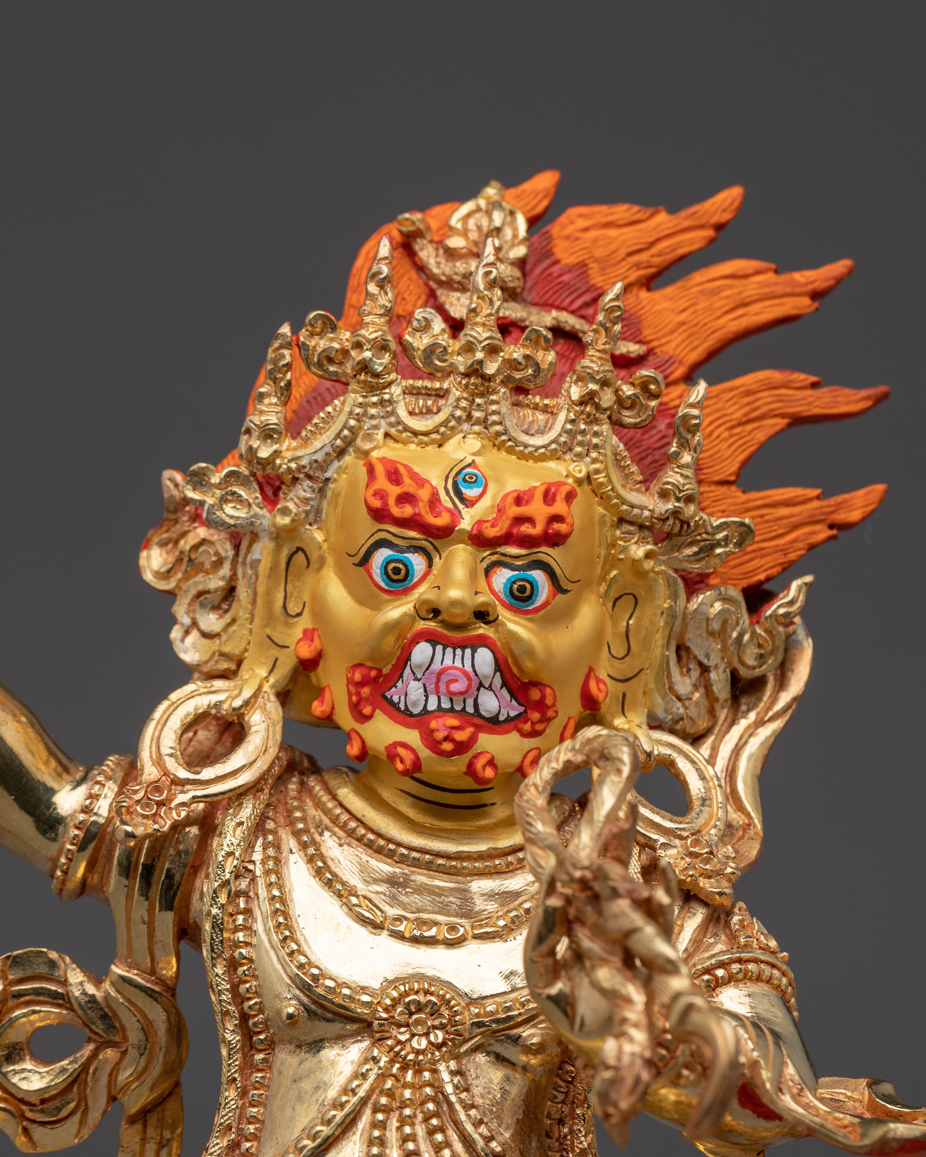 Wrathful Bodhisattva Vajrapani Statue | Buddhist Spiritual Artwork