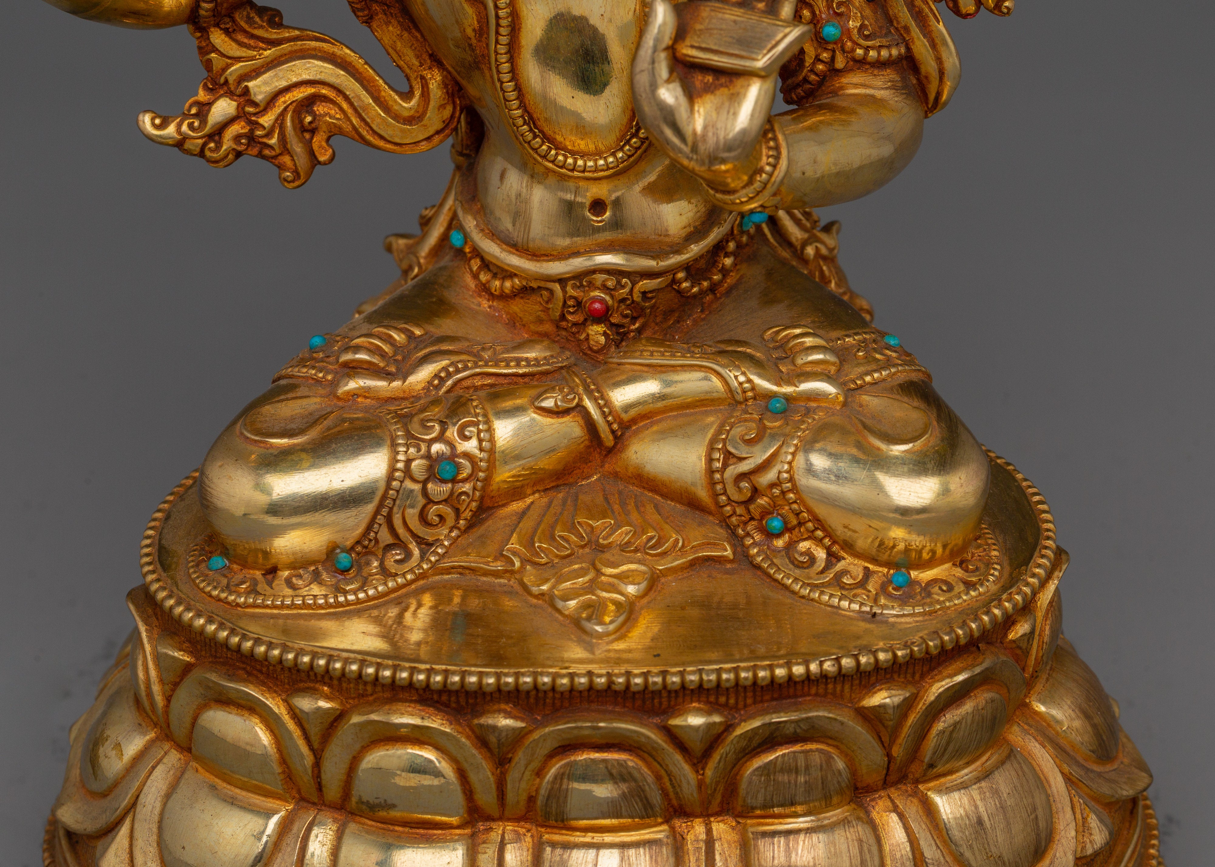 Wisdom Bodhisattva Manjushri Handmade Statue for Spirituality