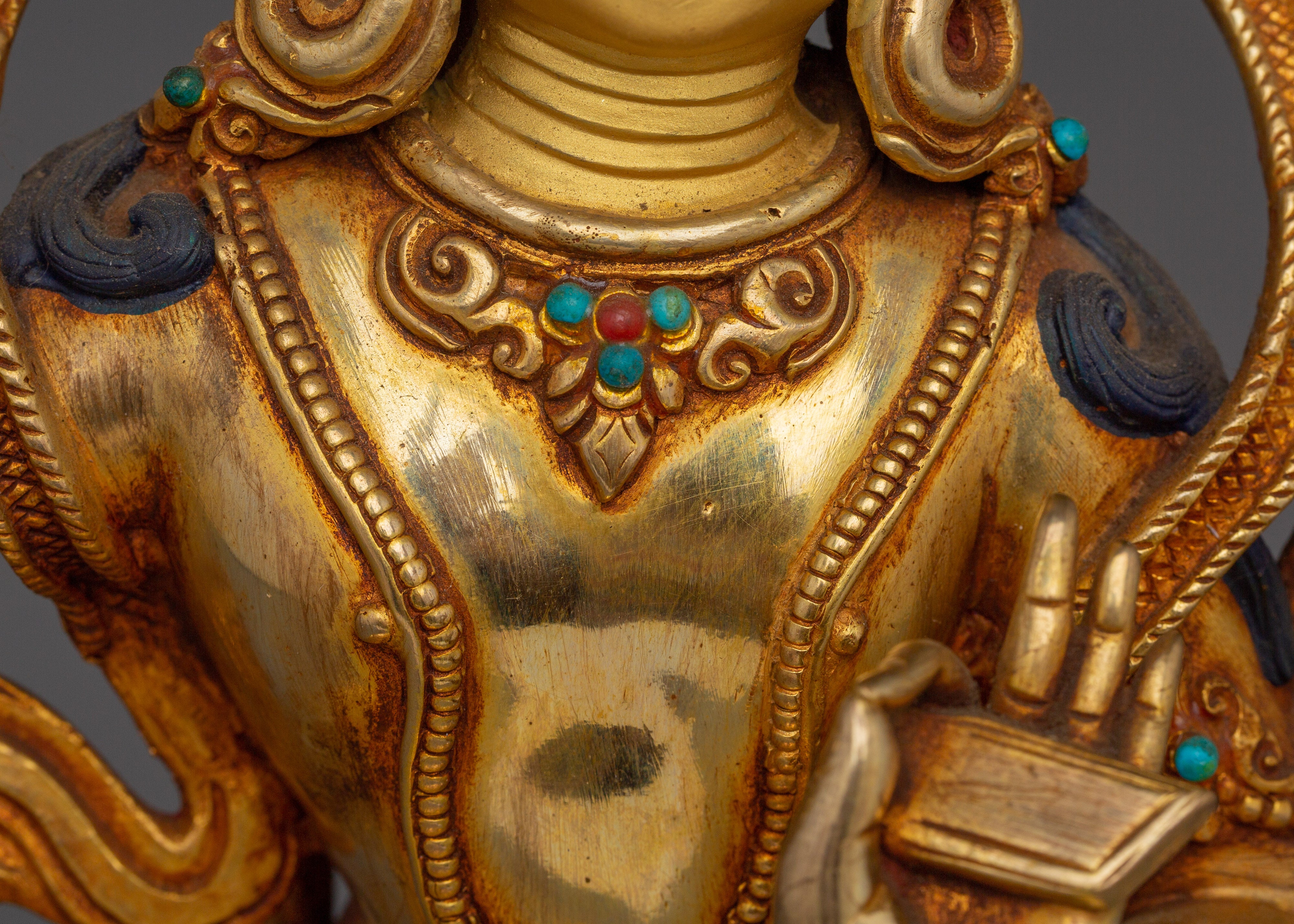 Wisdom Bodhisattva Manjushri Handmade Statue for Spirituality