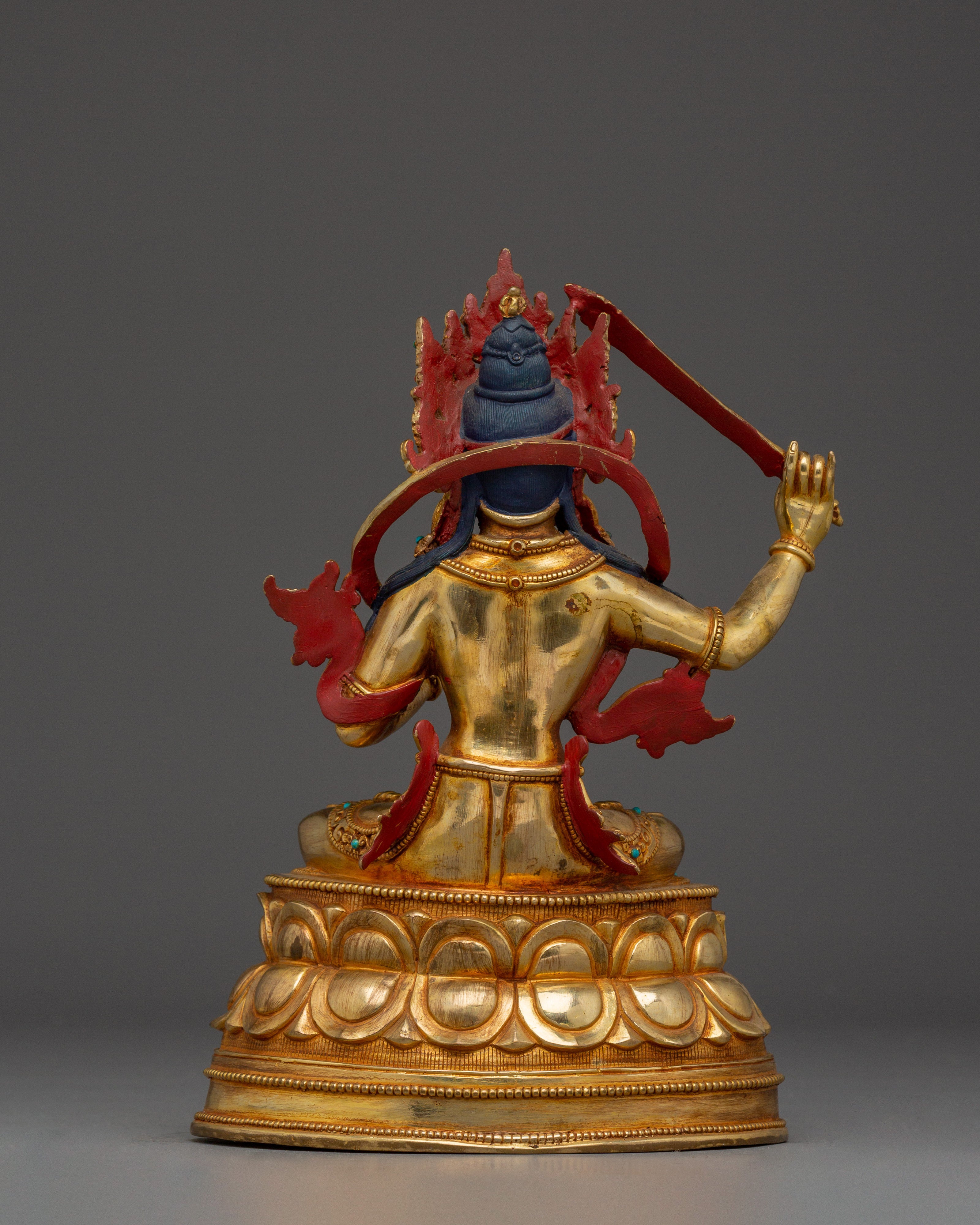 Wisdom Bodhisattva Manjushri Handmade Statue for Spirituality