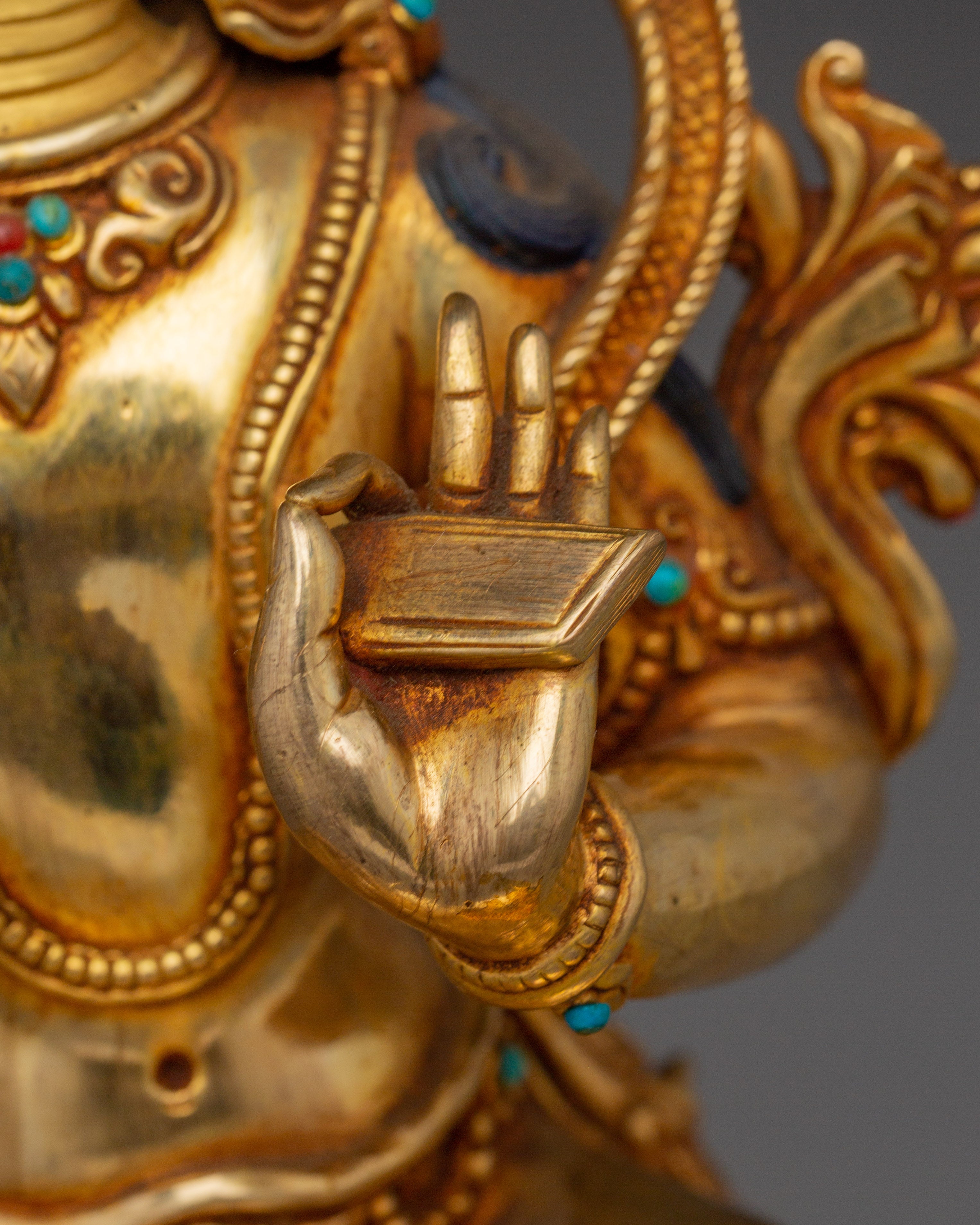 Wisdom Bodhisattva Manjushri Handmade Statue for Spirituality