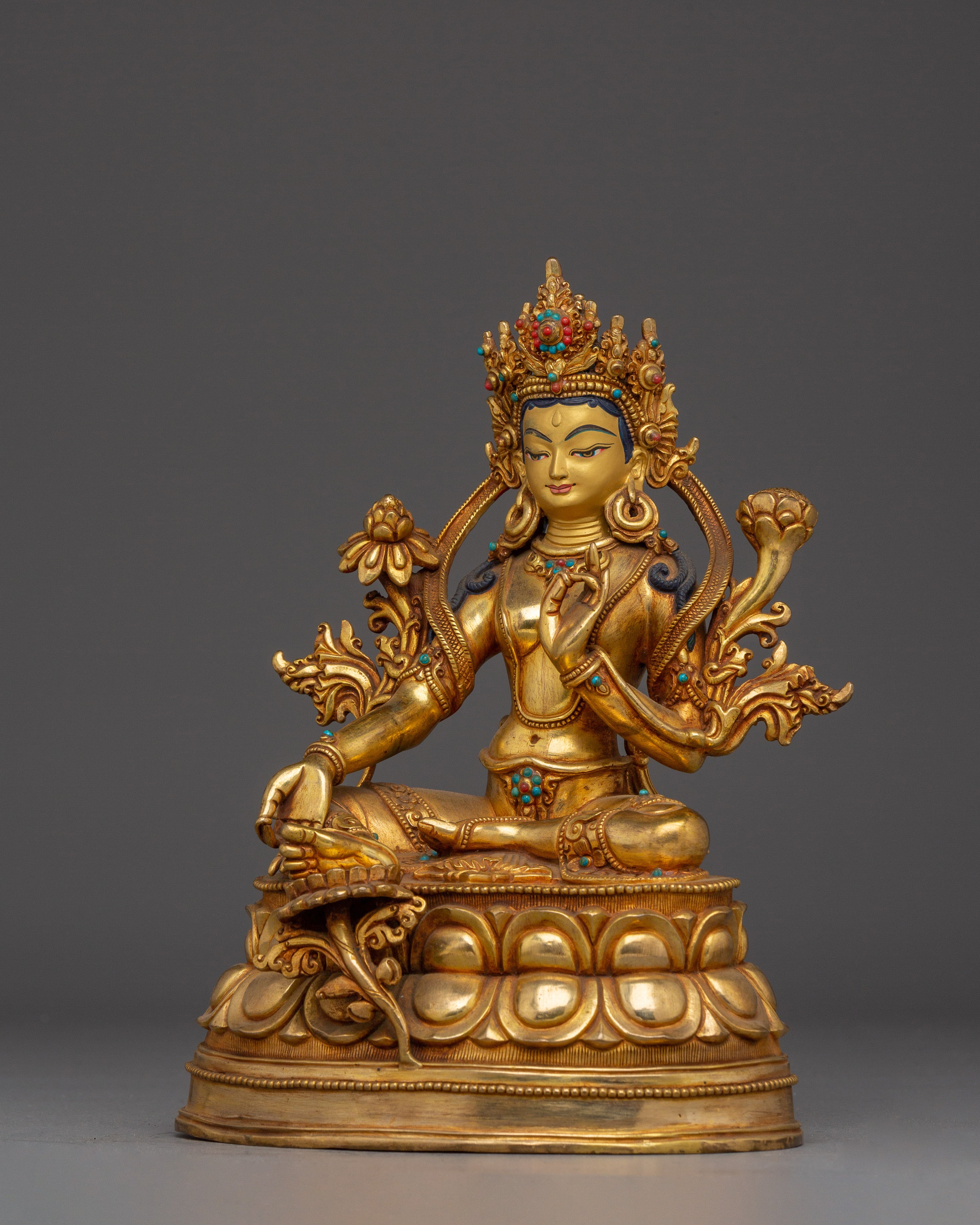Compassionate Bodhisattva Green Tara Statue | Mother of Alll Buddhas