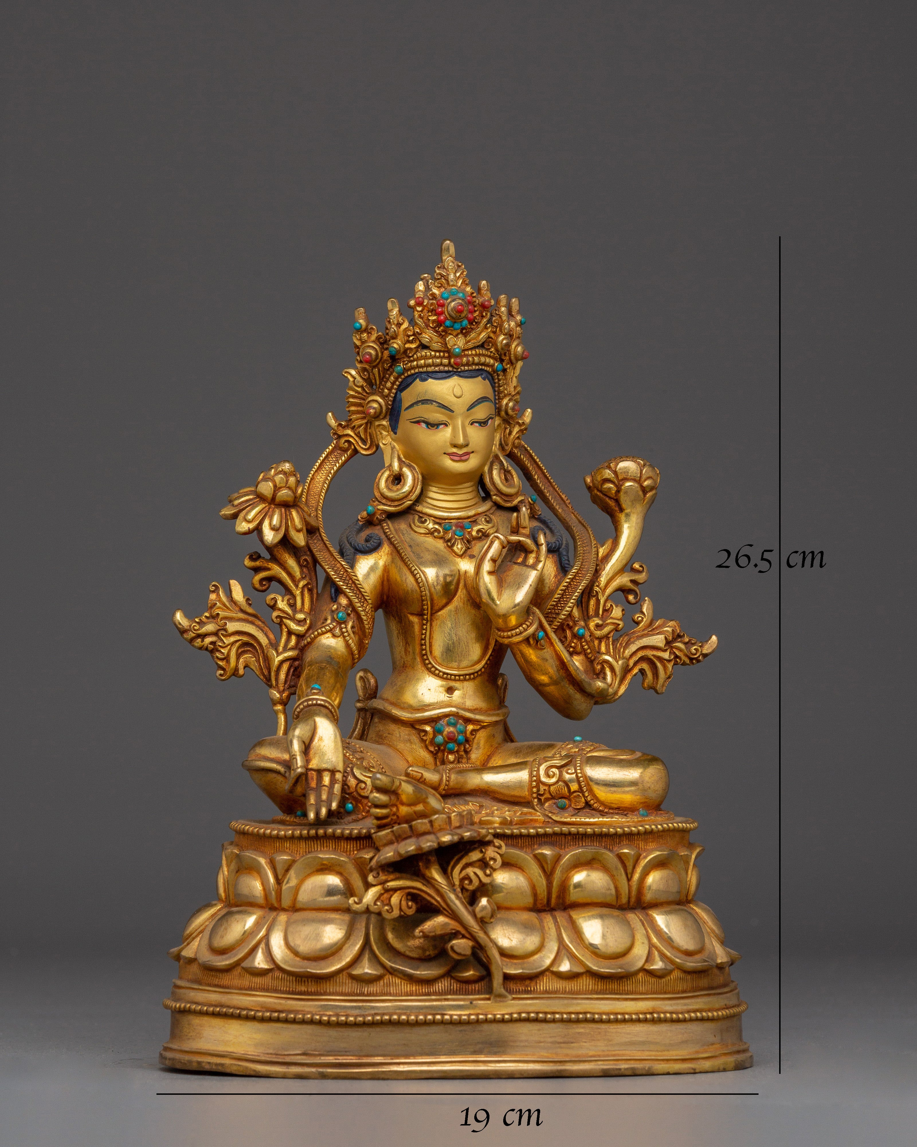 Compassionate Bodhisattva Green Tara Statue