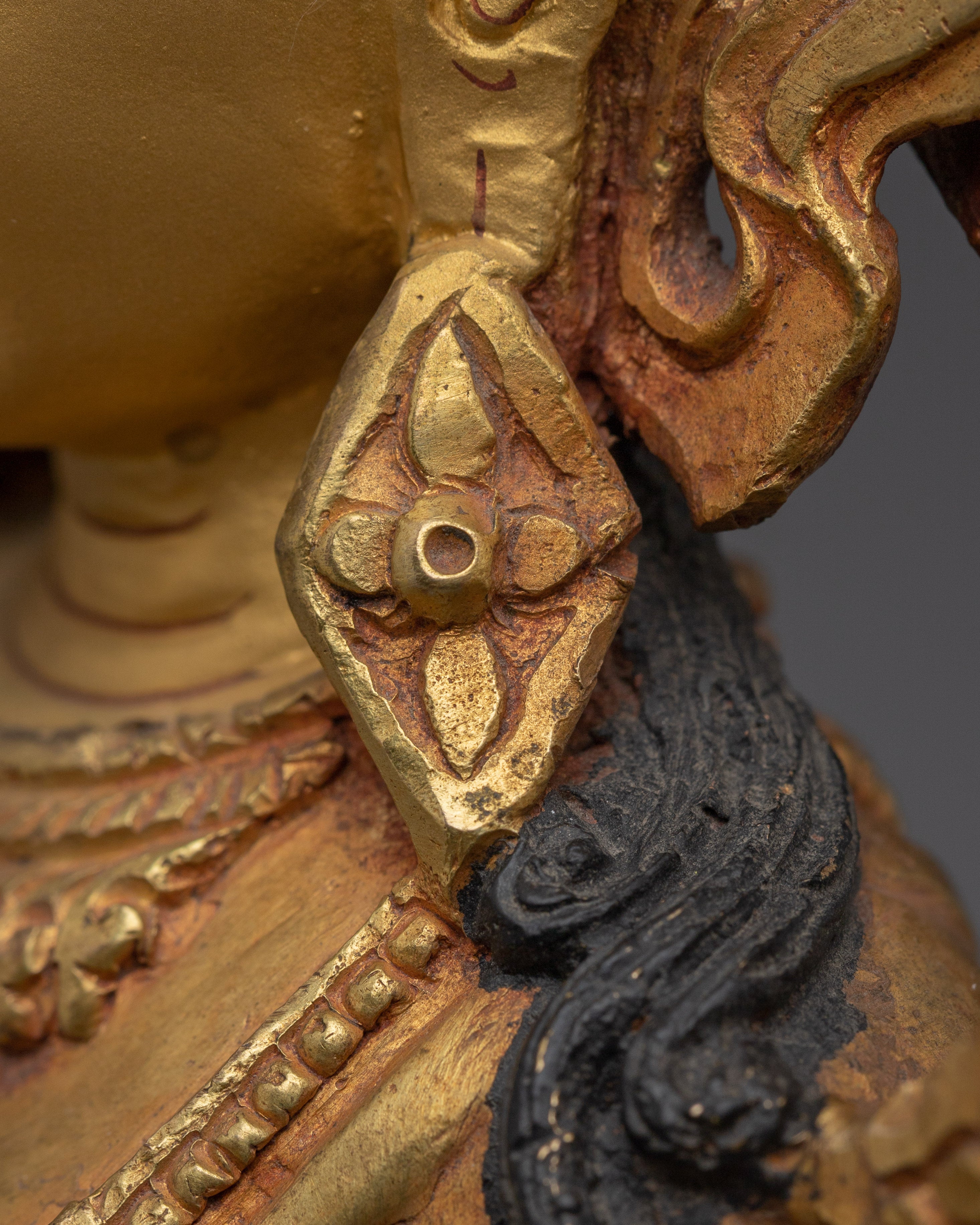 Green Tara Statue in 24K Gold Gilded | Sculpture for Protection and Compassion