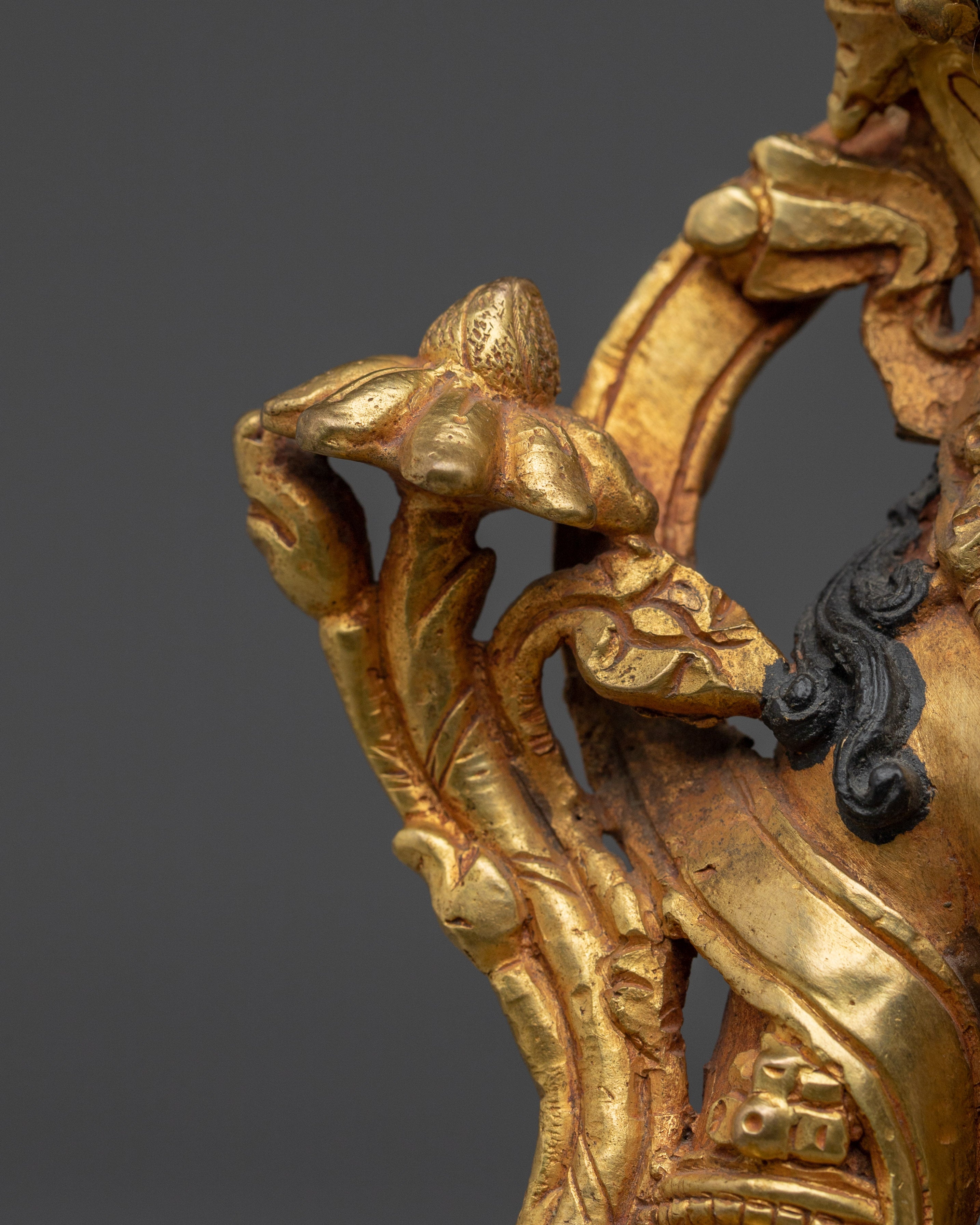 Green Tara Statue in 24K Gold Gilded | Sculpture for Protection and Compassion