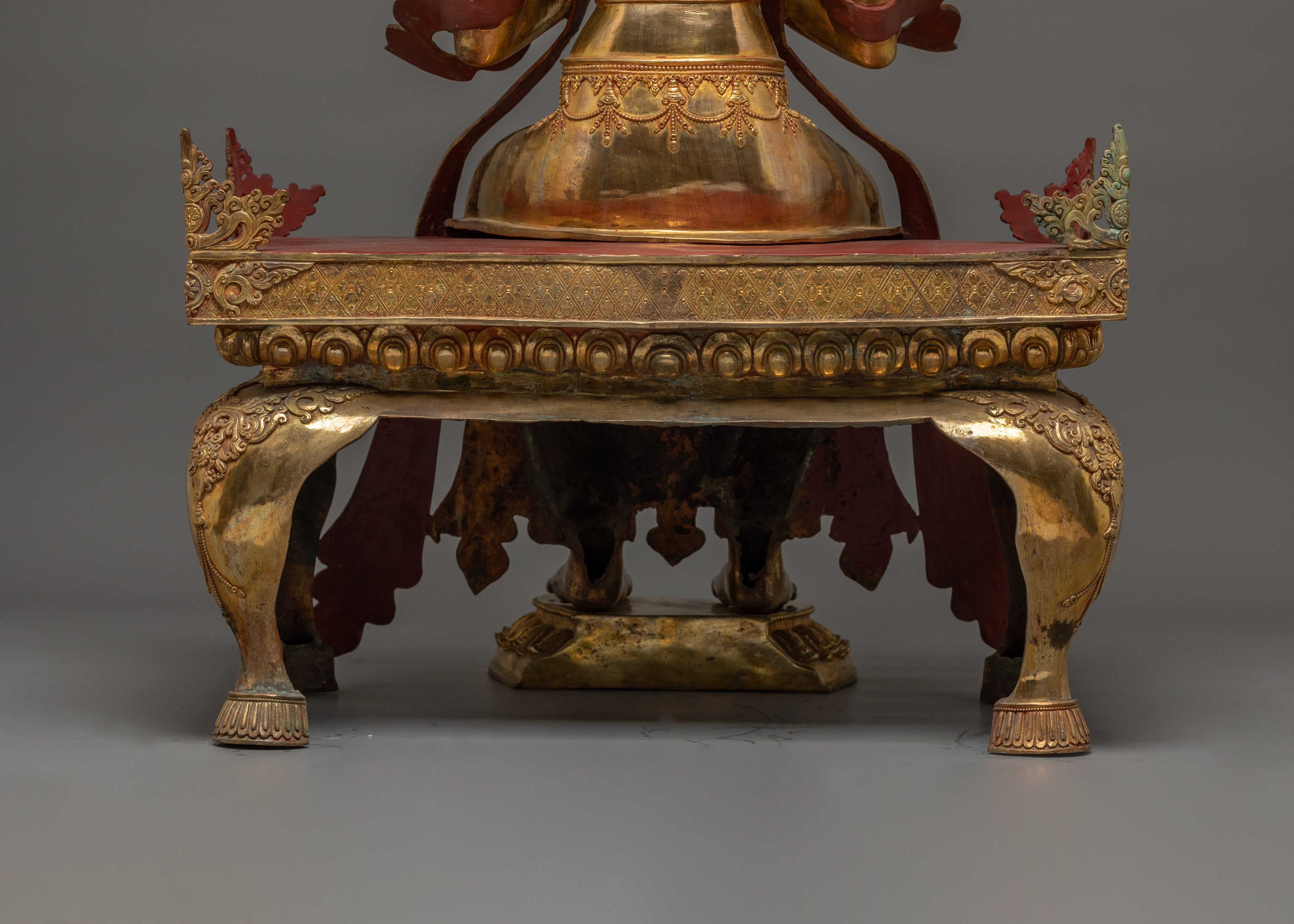 24K Gold Maitreya Buddha Statue | Meditation Shrine Decor