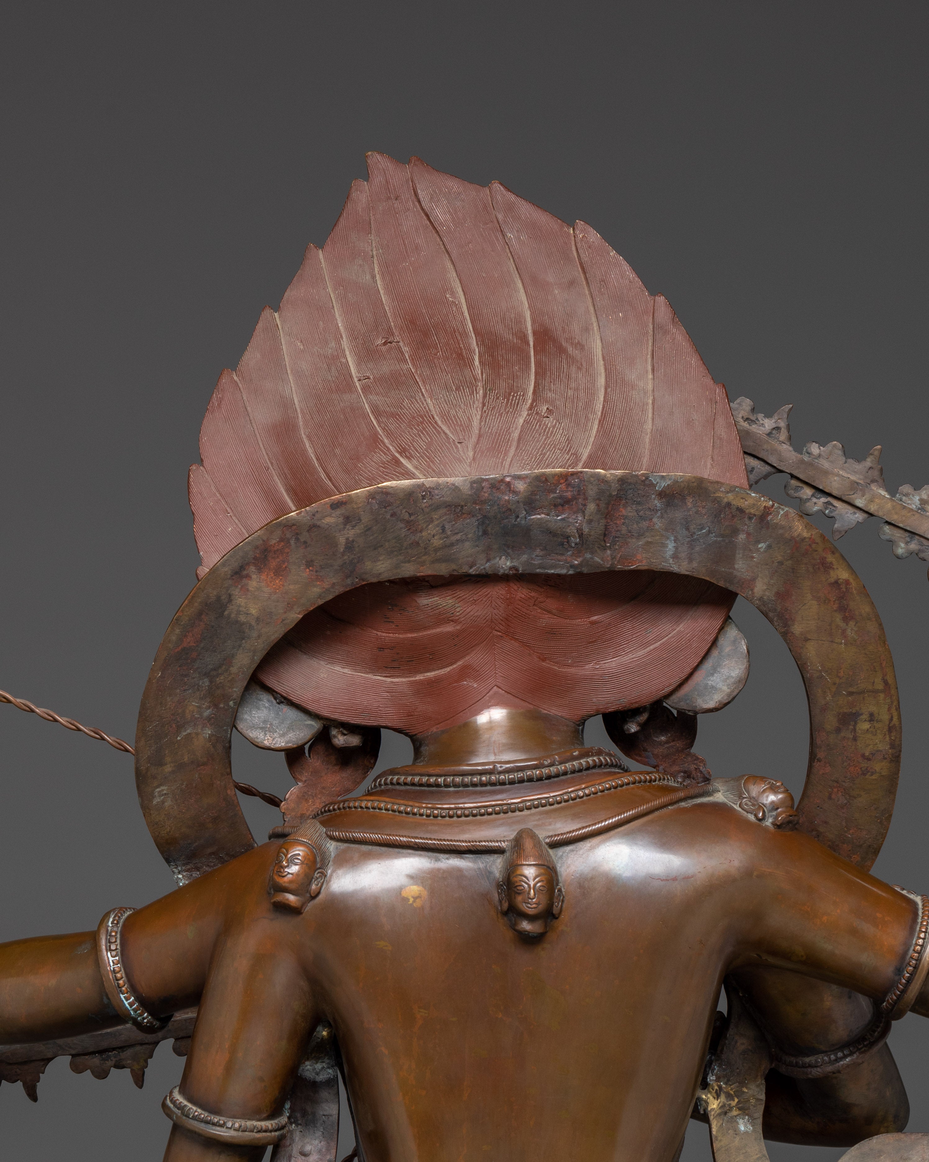 Oxidized Copper Kurkulla Statue | Tantric Goddess Sculpture from Nepal