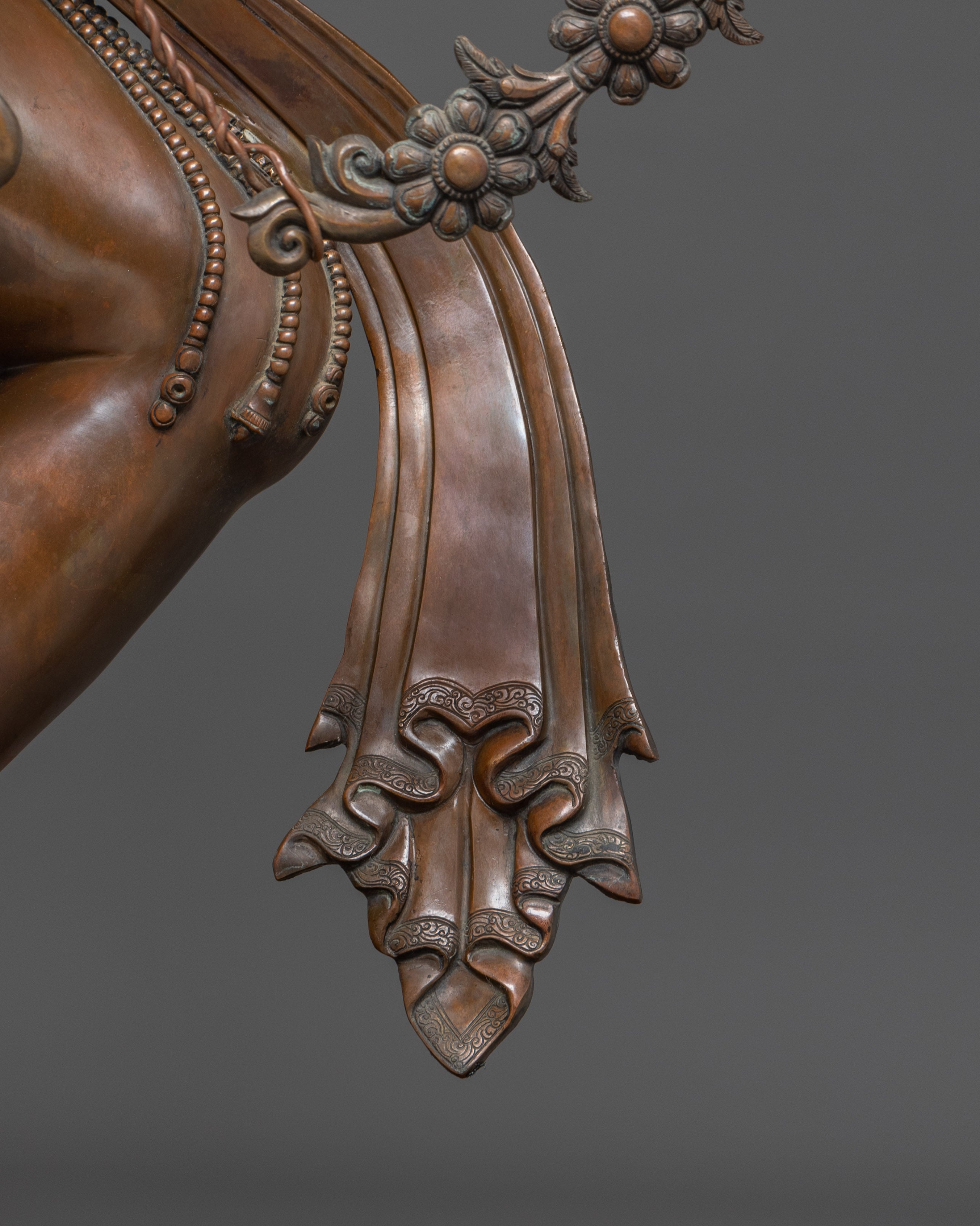 Oxidized Copper Kurkulla Statue | Tantric Goddess Sculpture from Nepal