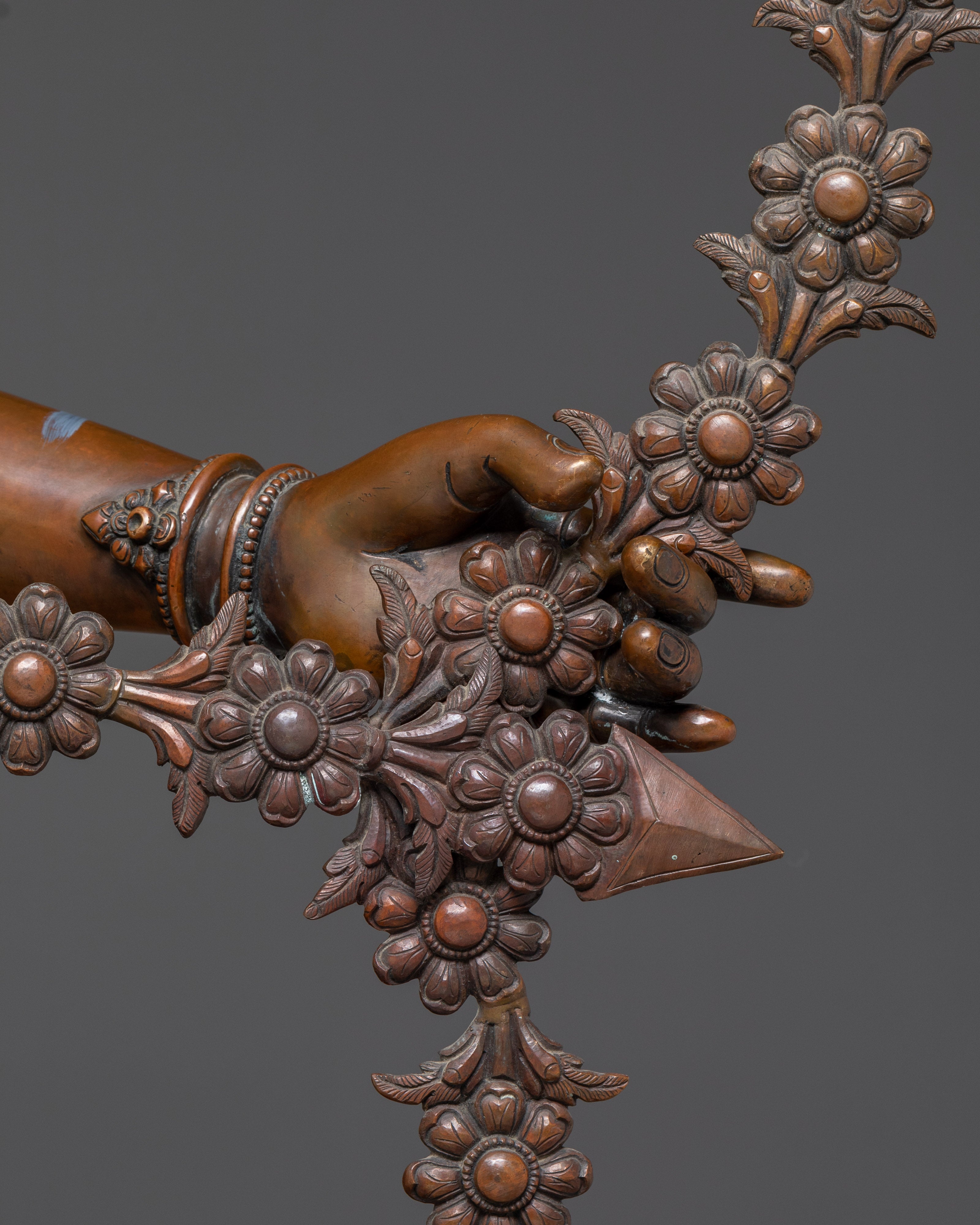 Oxidized Copper Kurkulla Statue | Tantric Goddess Sculpture from Nepal