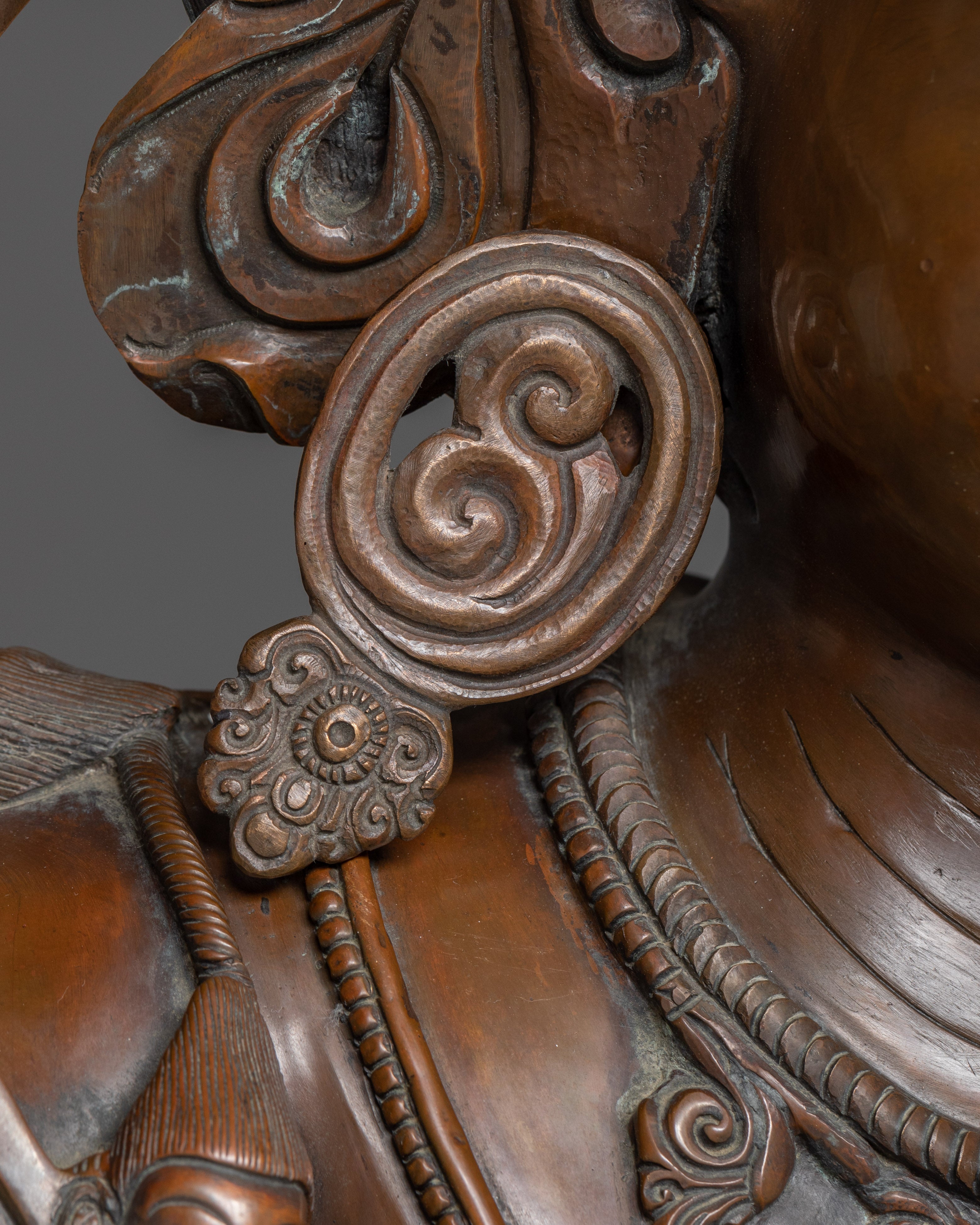 Oxidized Copper Kurkulla Statue | Tantric Goddess Sculpture from Nepal