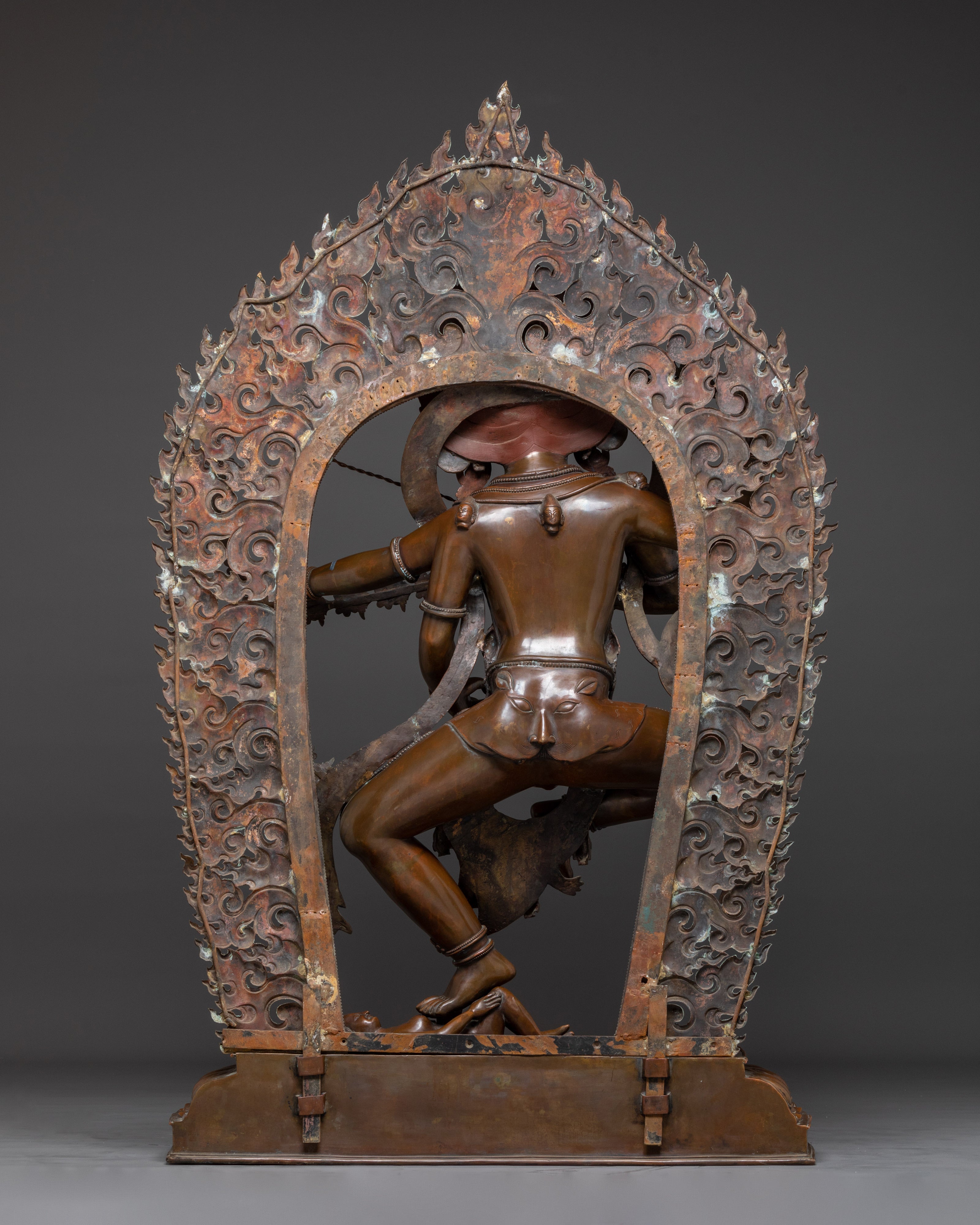 Oxidized Copper Kurkulla Statue | Tantric Goddess Sculpture from Nepal