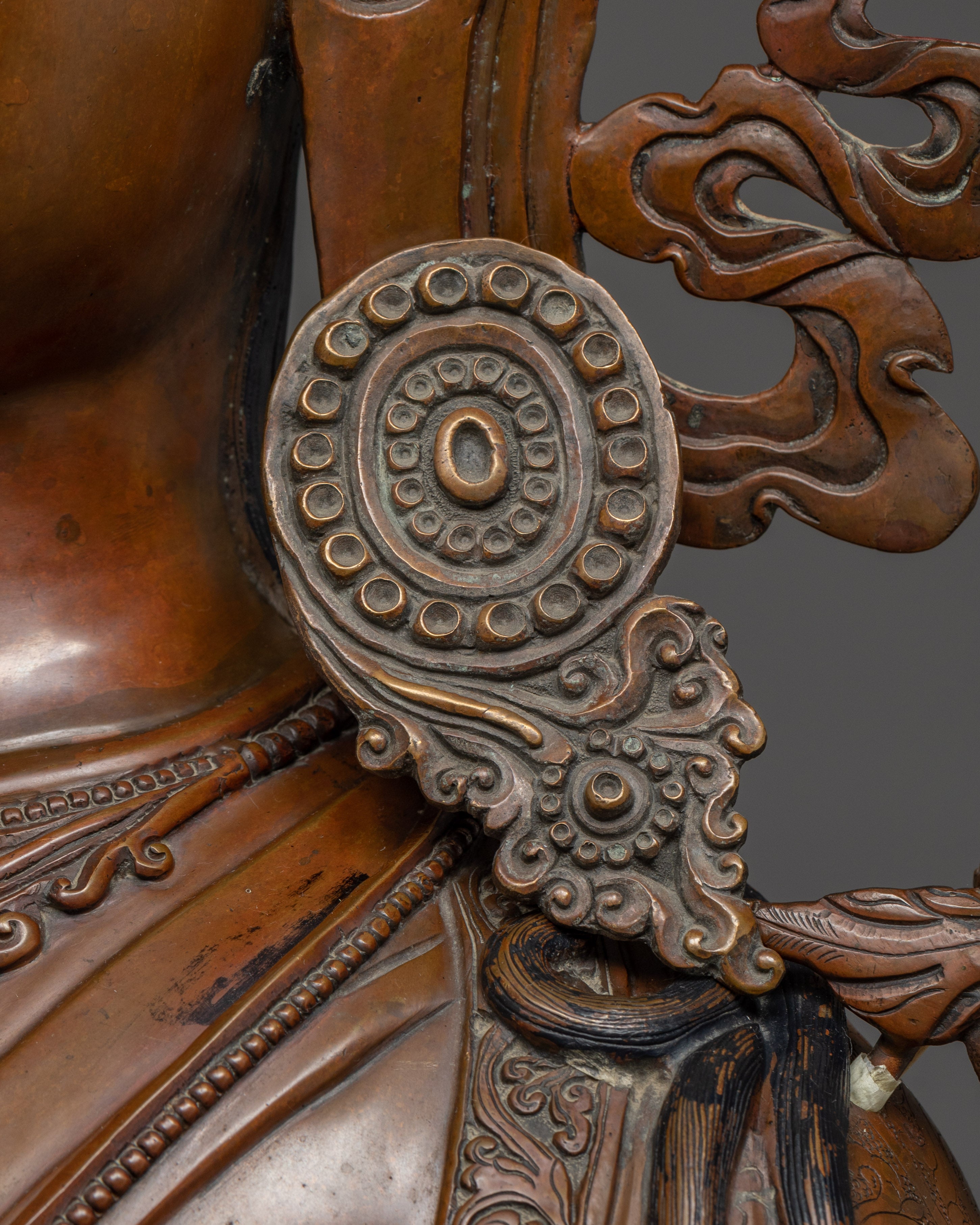 Manjushri Oxidized Copper Wisdom Deity with Sword Statue | Ideal for Altars