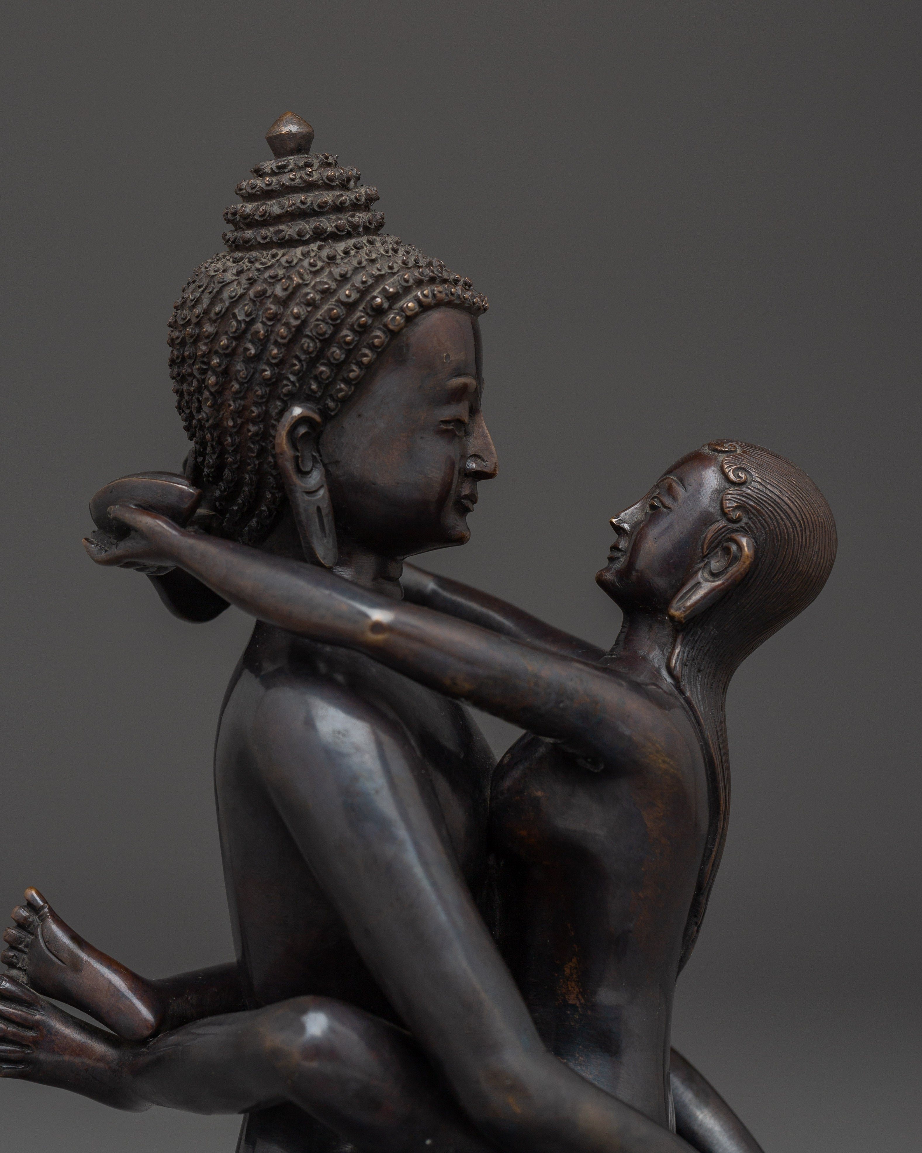 Handmade Samantabhadra with consort Art | Patron of the lotus sutra