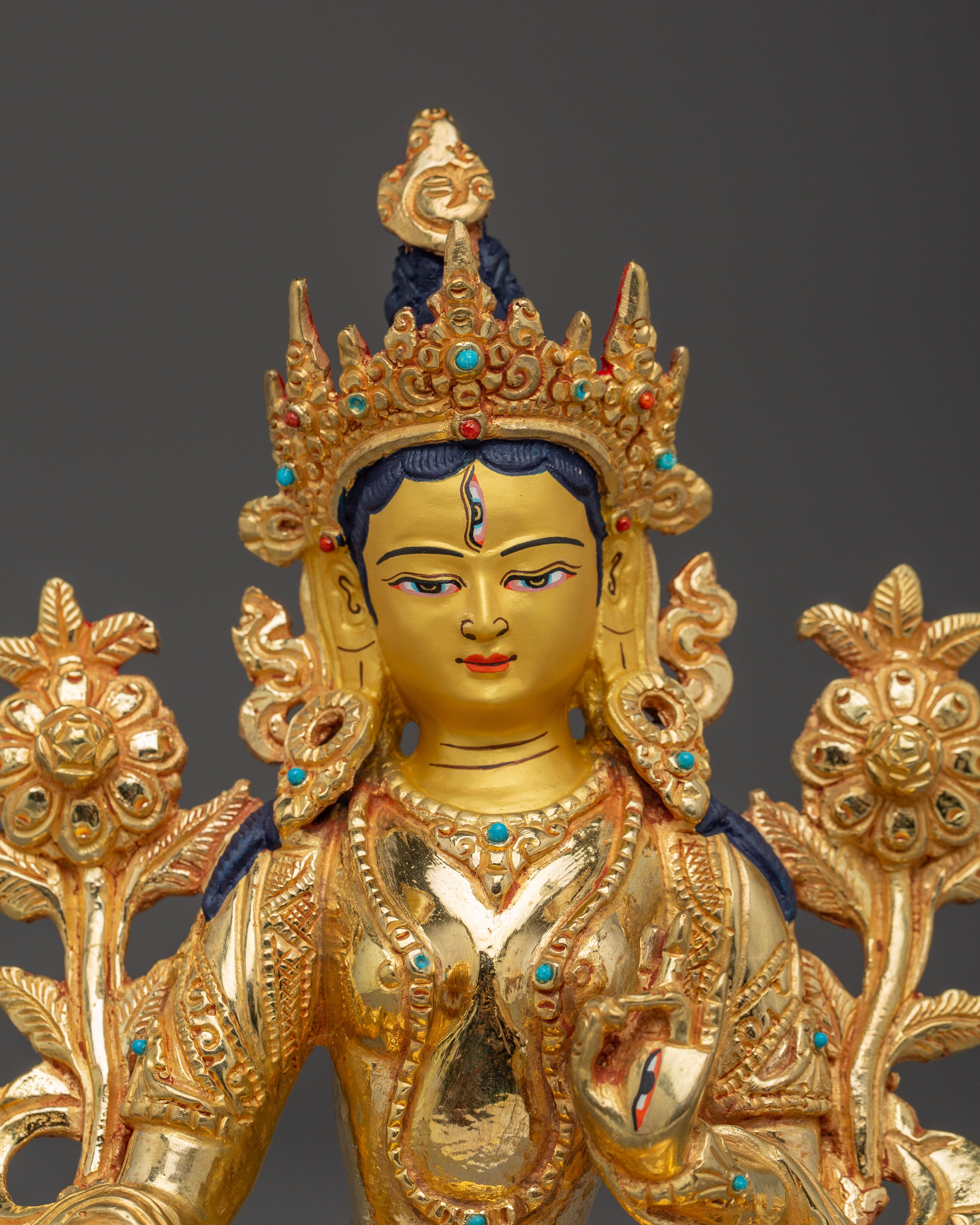 Serene White Tara Handmade Statue | Spiritual Buddhist Decor