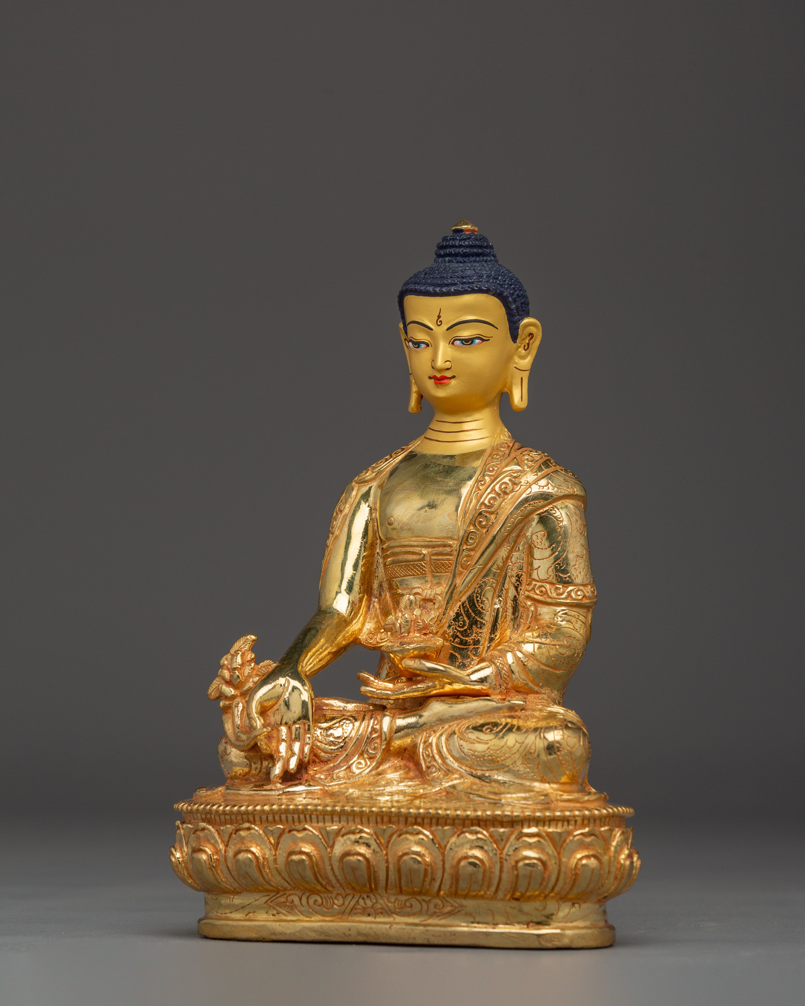 Radiant Statue of Medicine Buddha | Himalayan Handmade Artwork