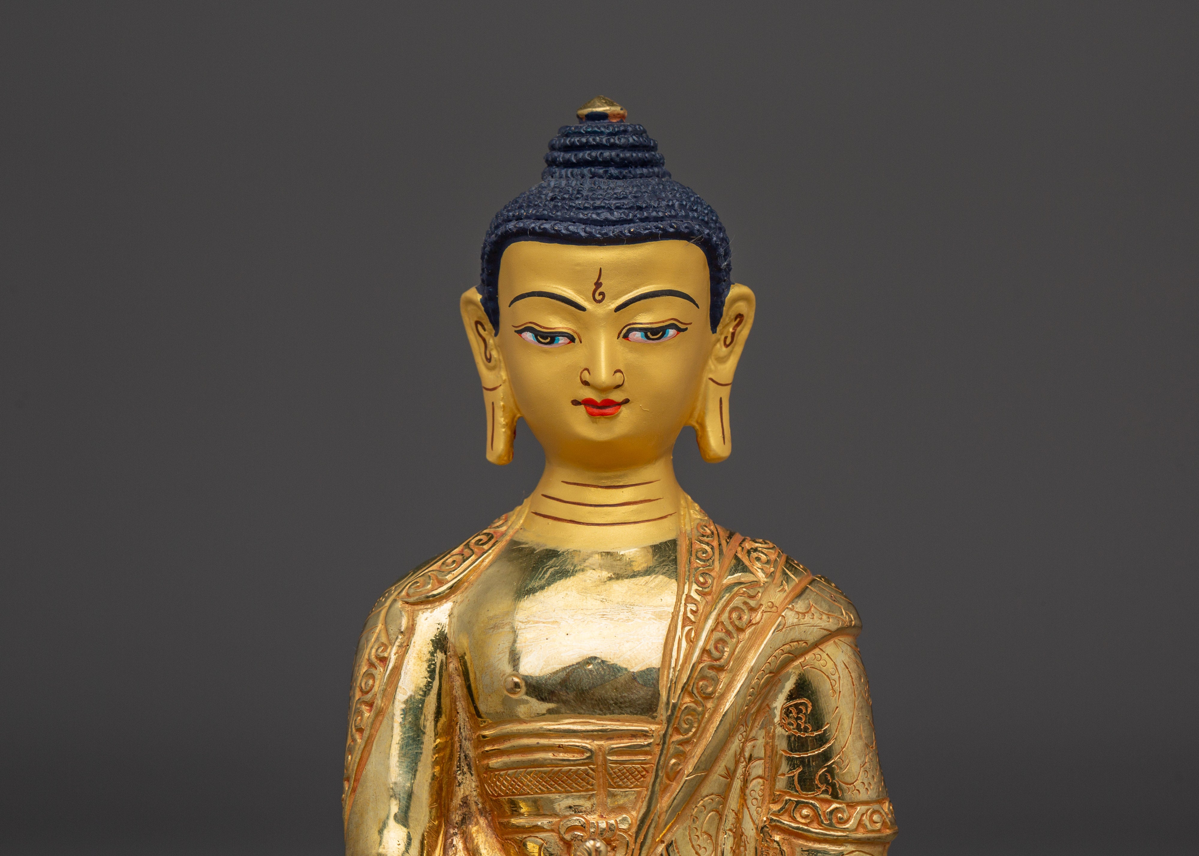 Radiant Statue of Medicine Buddha | Himalayan Handmade Artwork