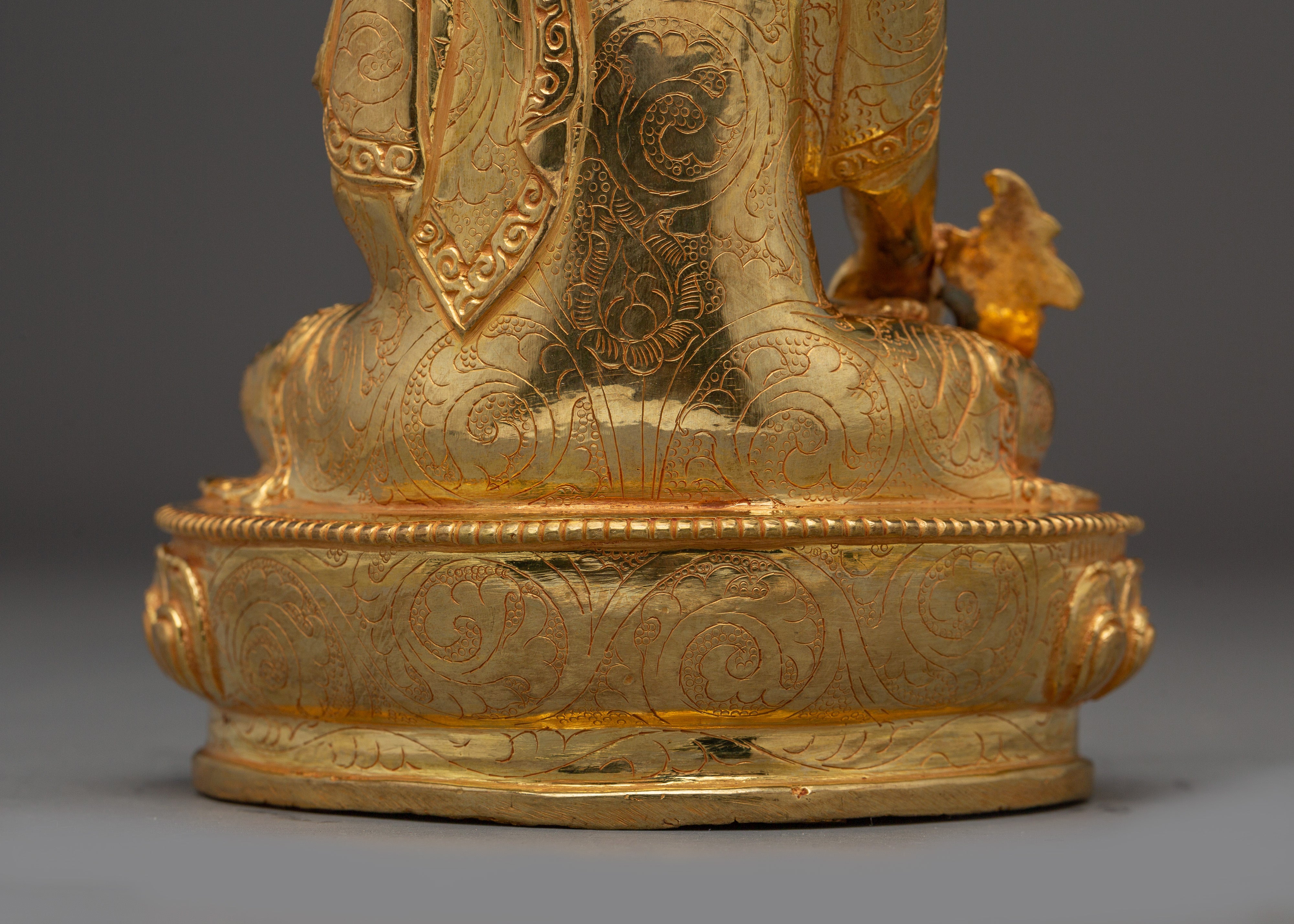 Radiant Statue of Medicine Buddha | Himalayan Handmade Artwork