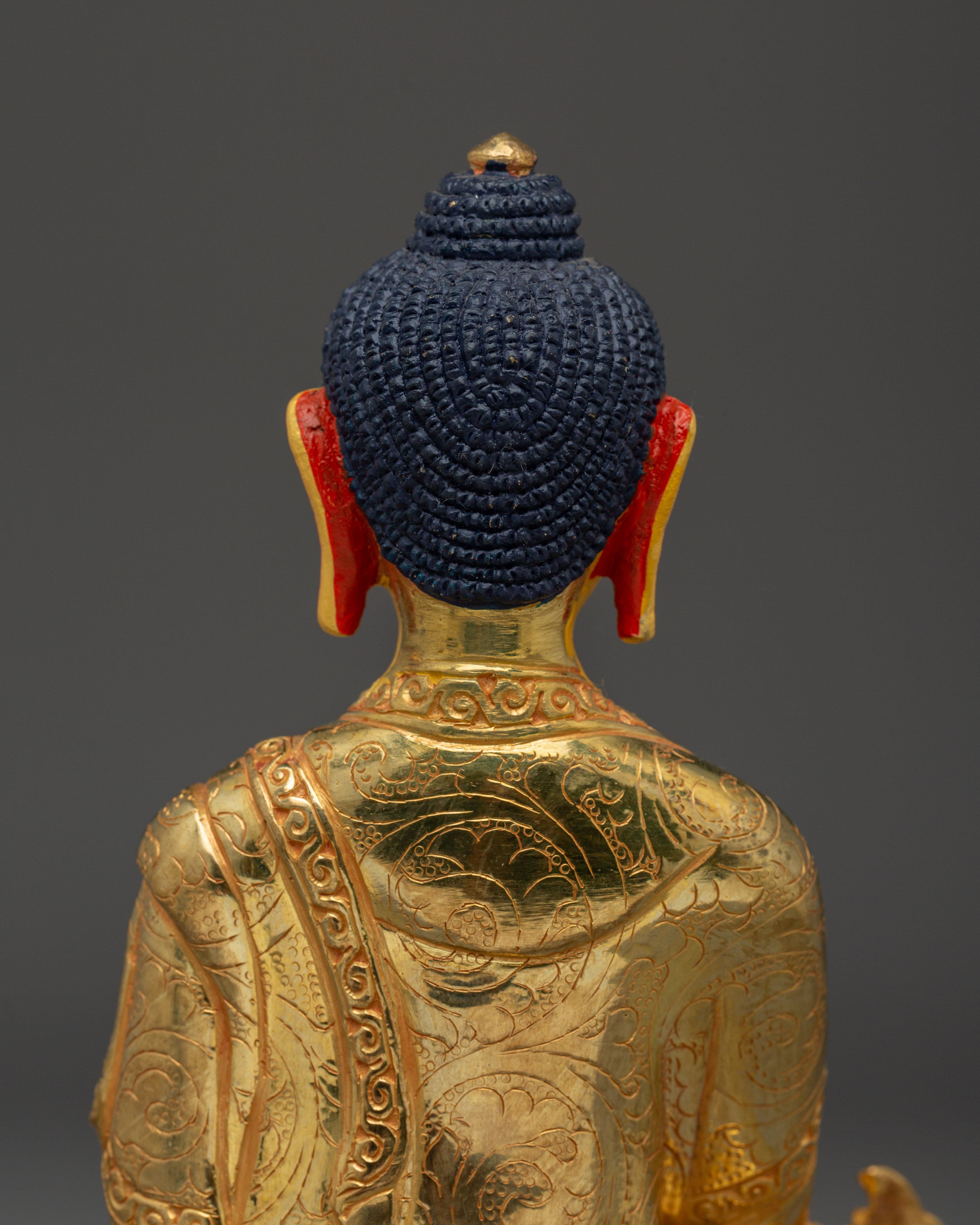 Radiant Statue of Medicine Buddha | Himalayan Handmade Artwork