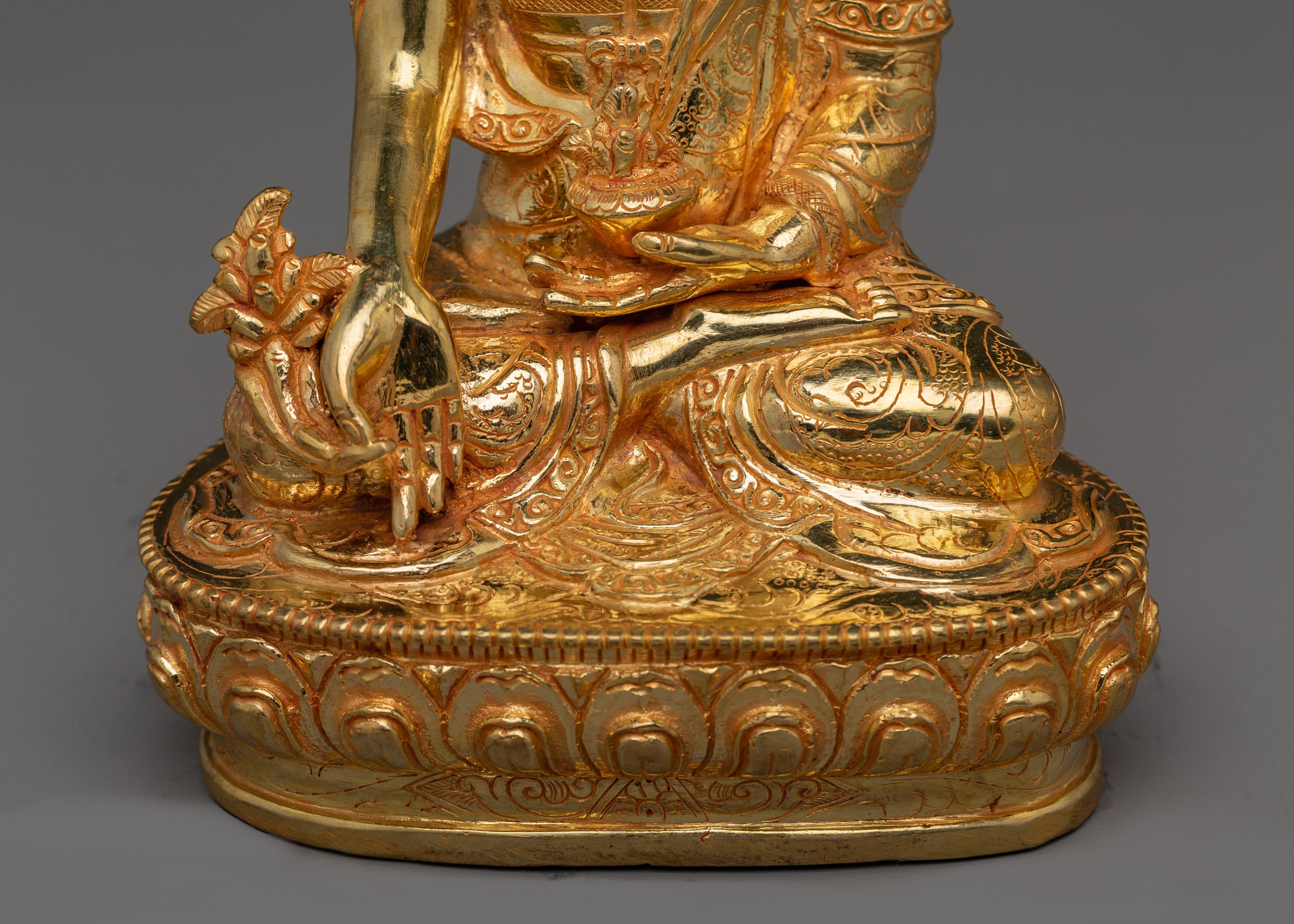 Radiant Statue of Medicine Buddha | Himalayan Handmade Artwork