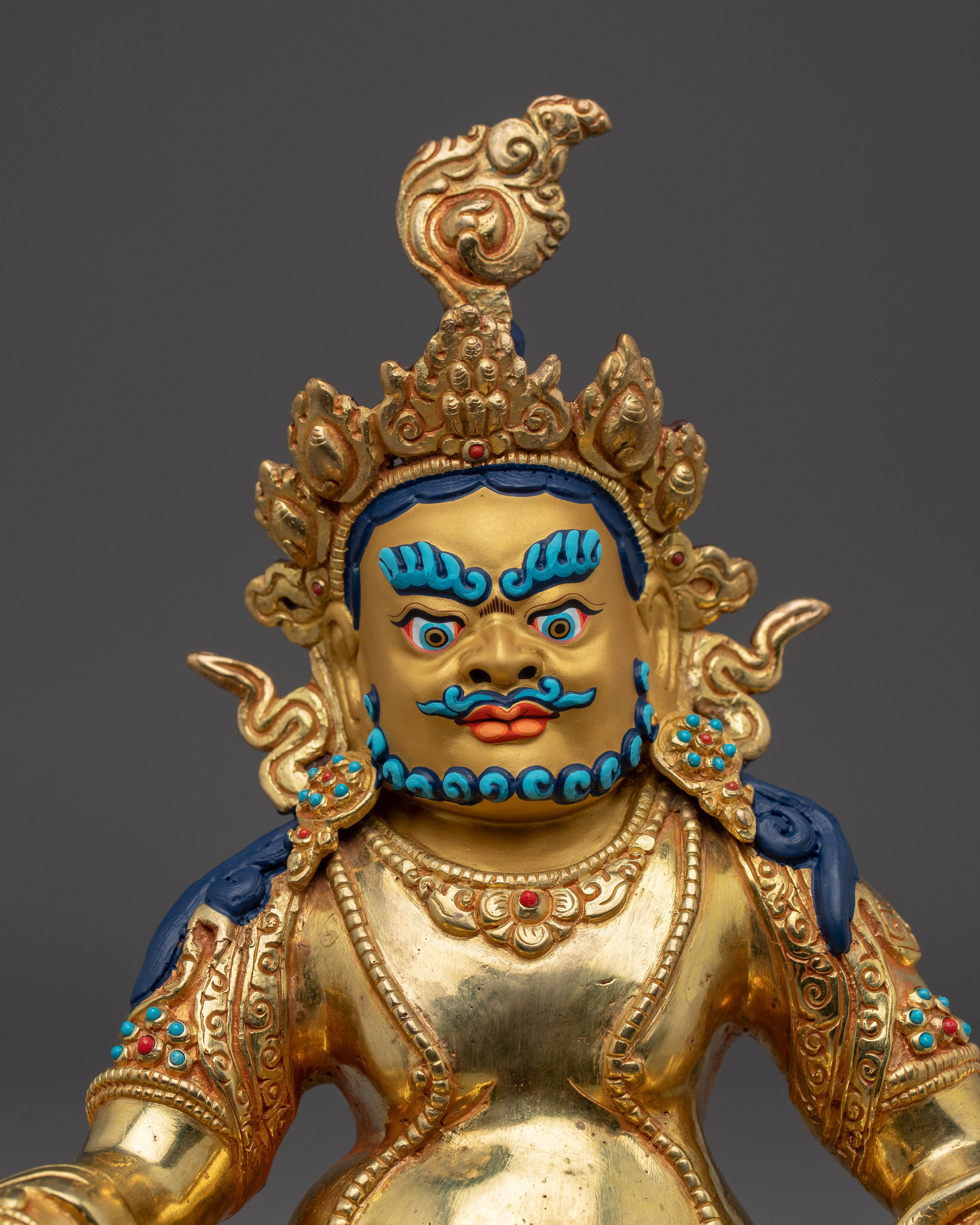 Buddhist Revered Wealth Deity Dzambhala Statue for Abundance and Prosperity