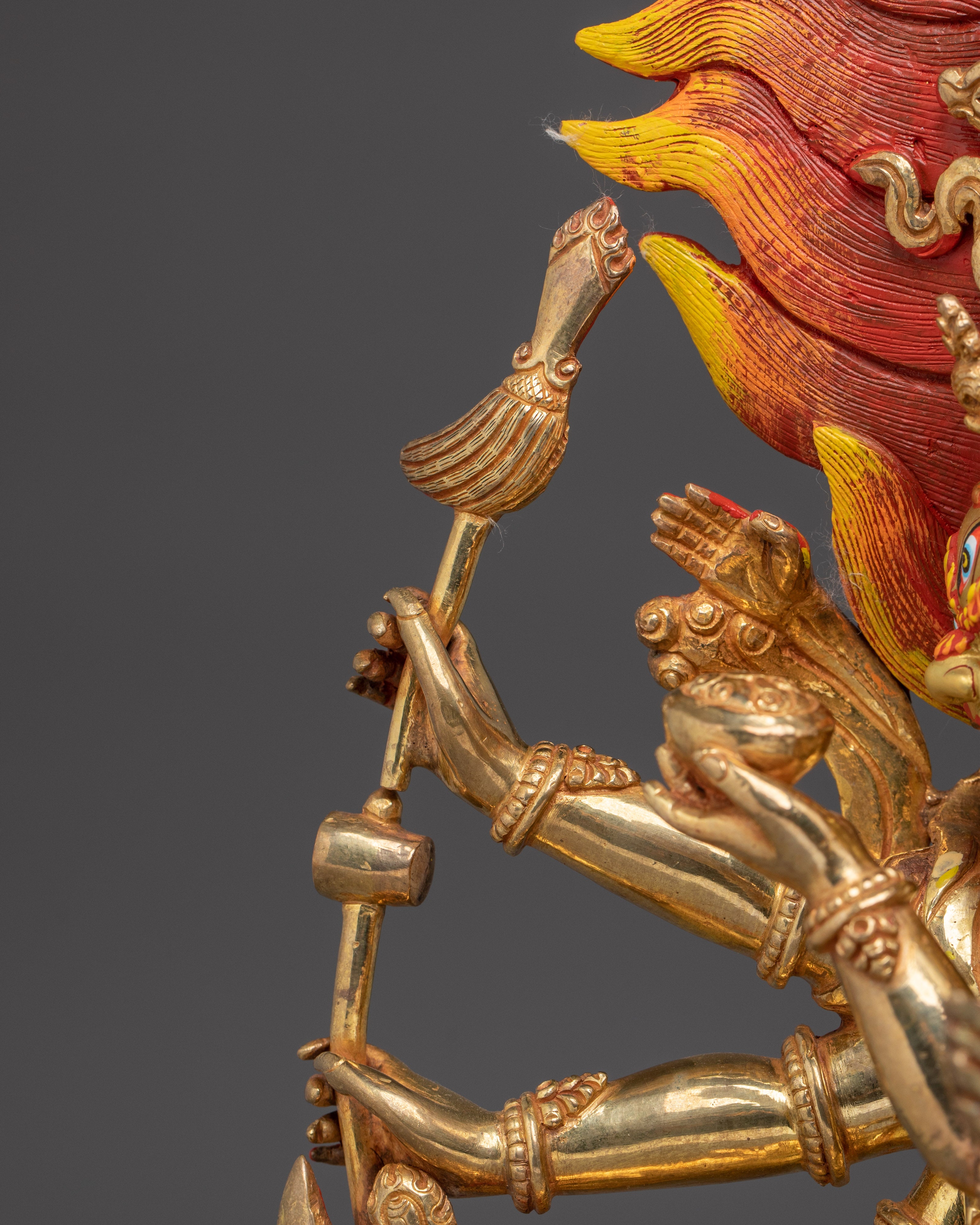 Wrathful Lhago Tokpa Statue | Tibetan Protector Deity