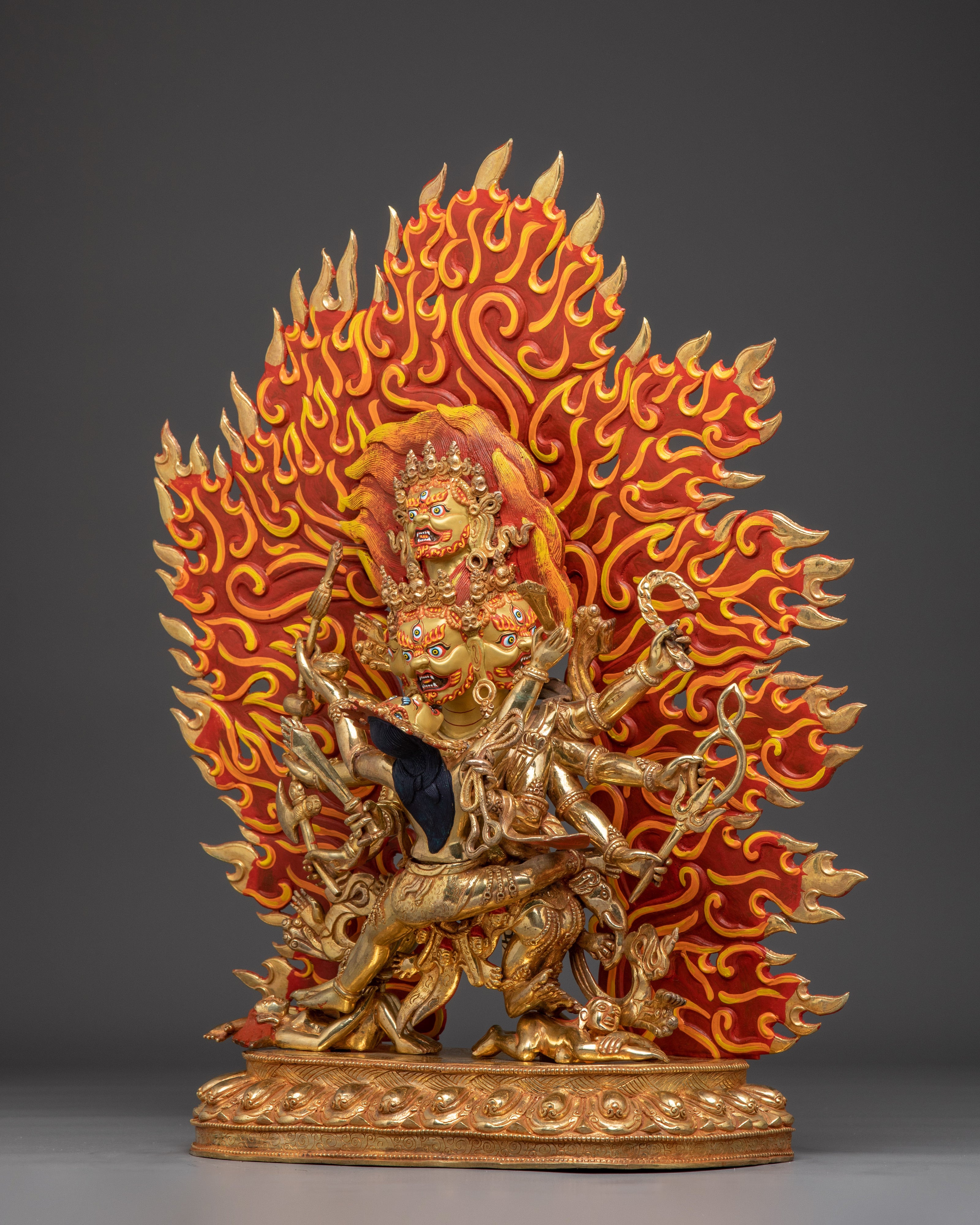Wrathful Lhago Tokpa Statue | Tibetan Protector Deity