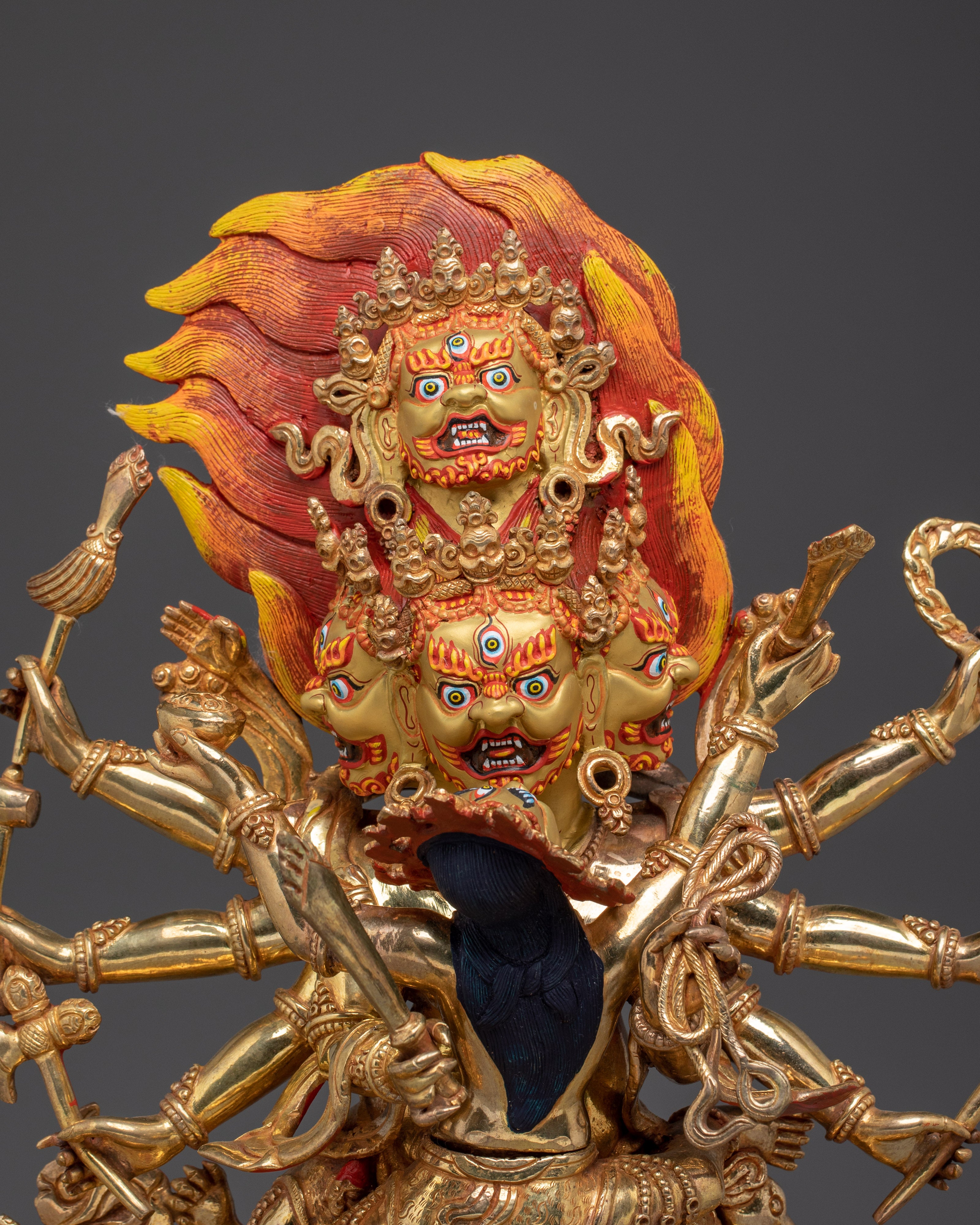 Wrathful Lhago Tokpa Statue | Tibetan Protector Deity