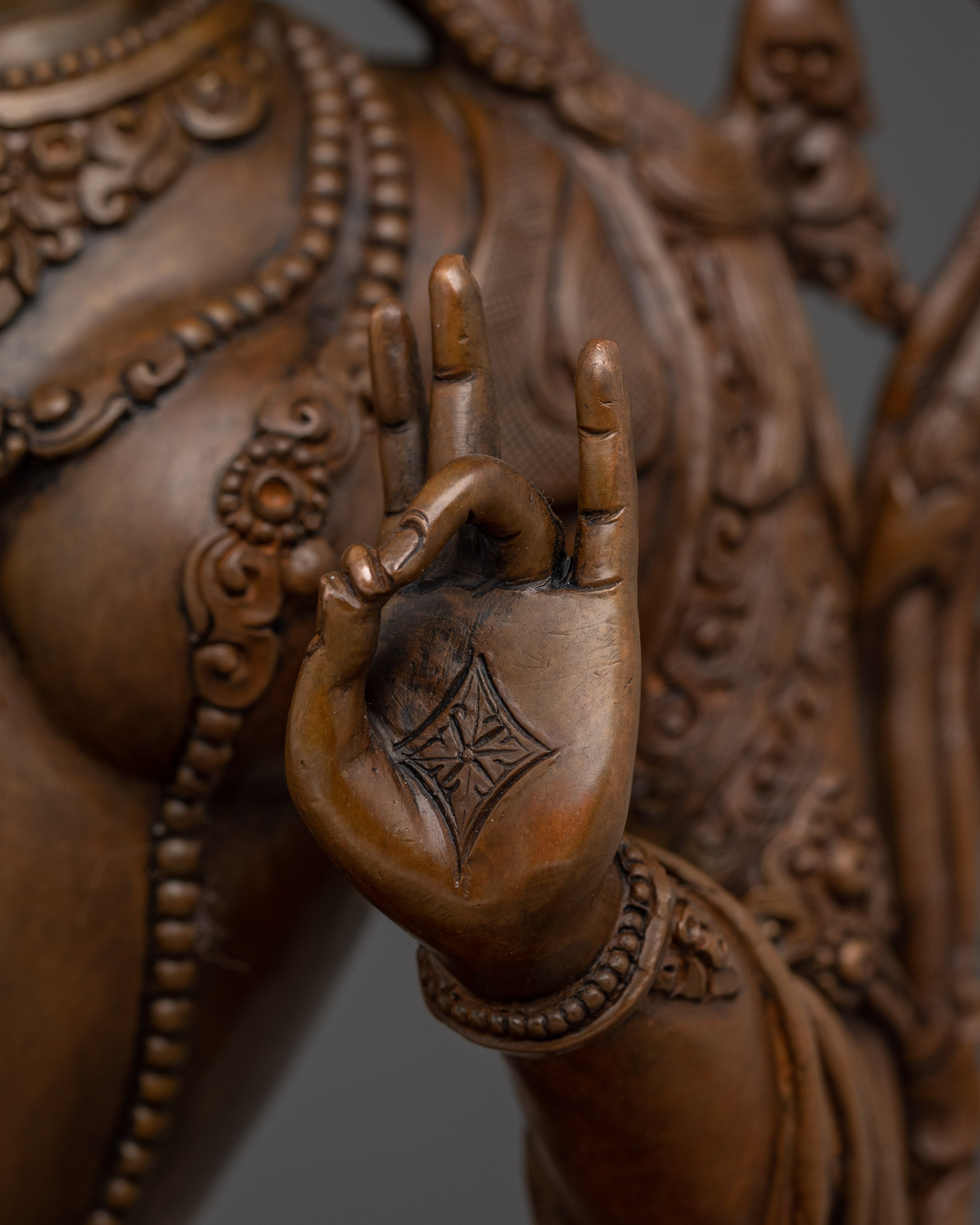 Peaceful Oxidized Green Tara Statue | Mother of Liberation