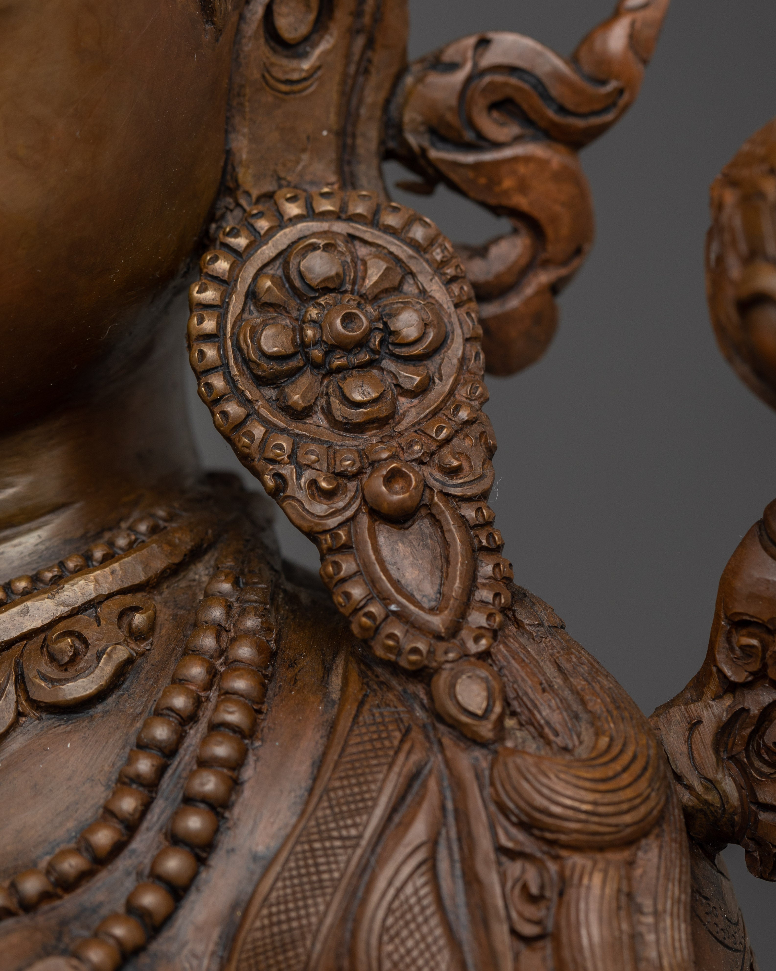 Peaceful Oxidized Green Tara Statue | Mother of Liberation