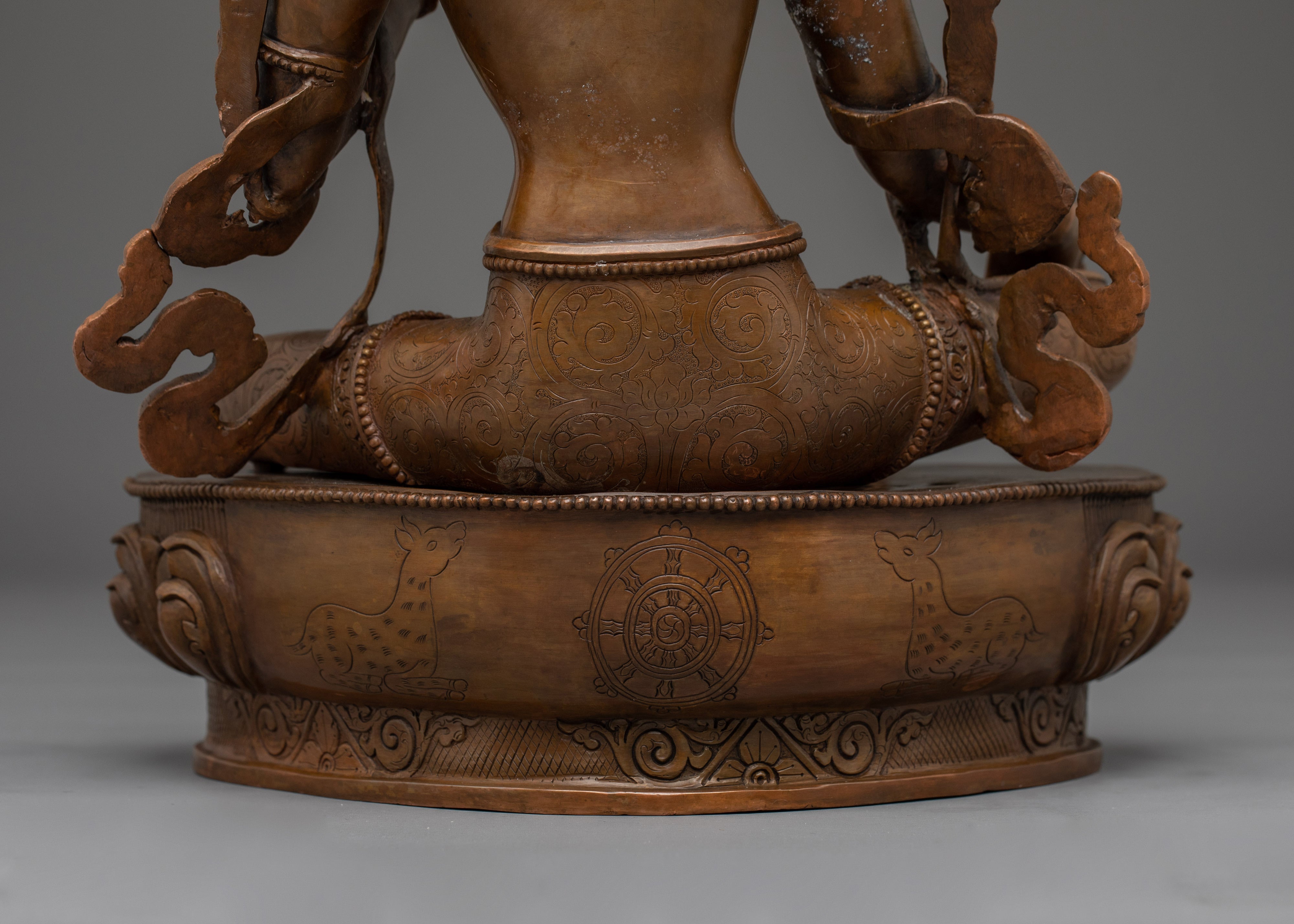 Peaceful Oxidized Green Tara Statue | Mother of Liberation