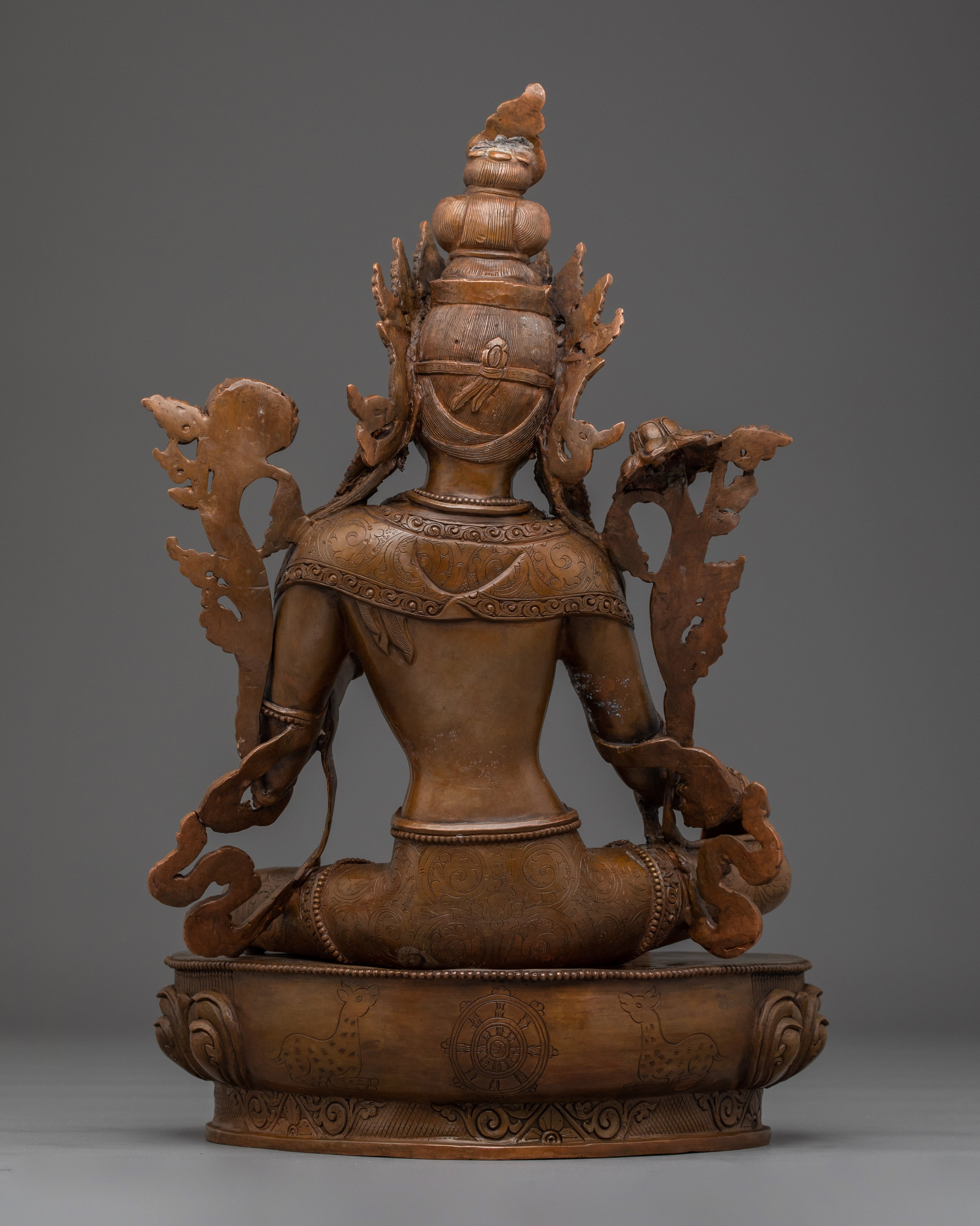 Peaceful Oxidized Green Tara Statue | Mother of Liberation