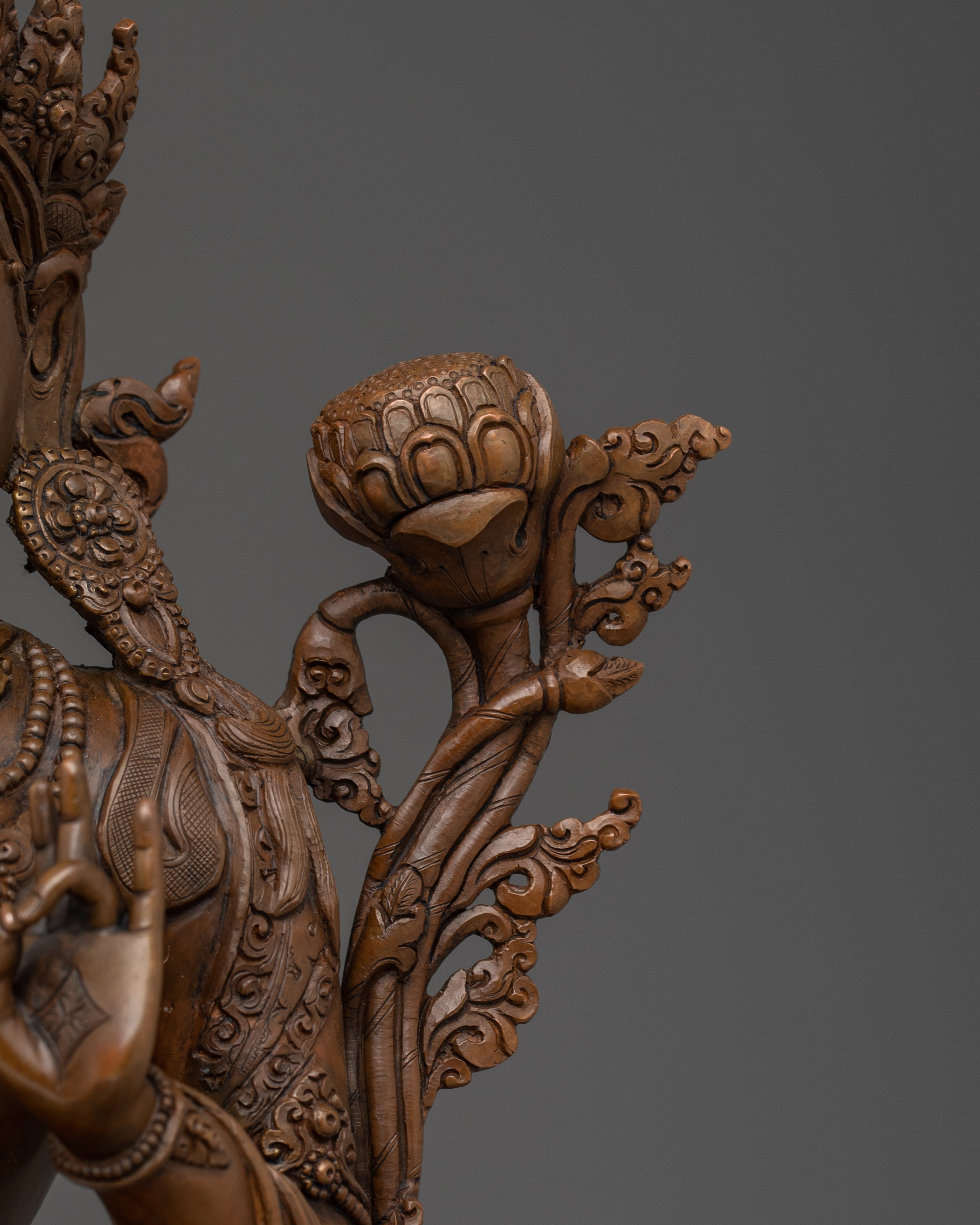 Peaceful Oxidized Green Tara Statue | Mother of Liberation