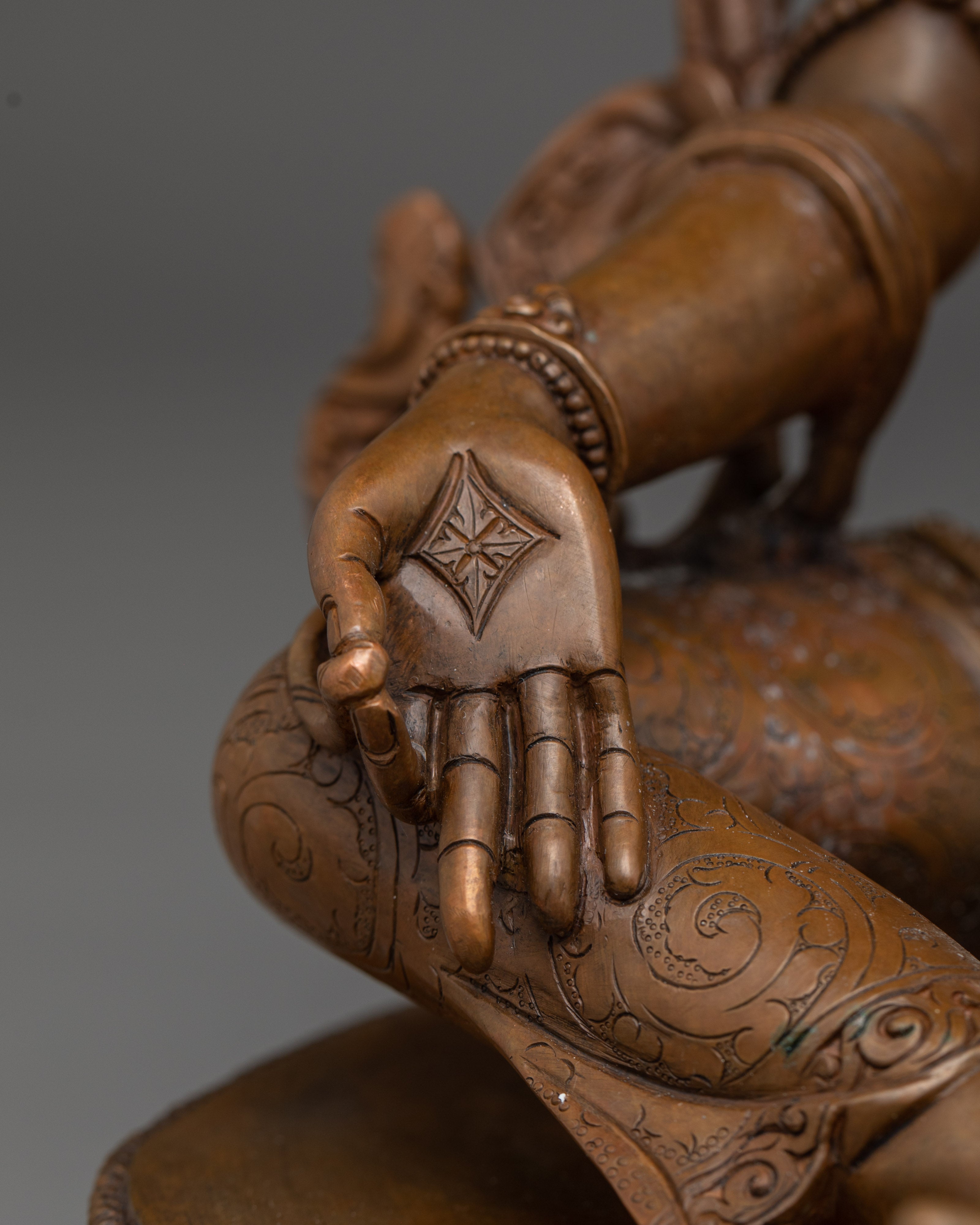 Peaceful Oxidized Green Tara Statue | Mother of Liberation