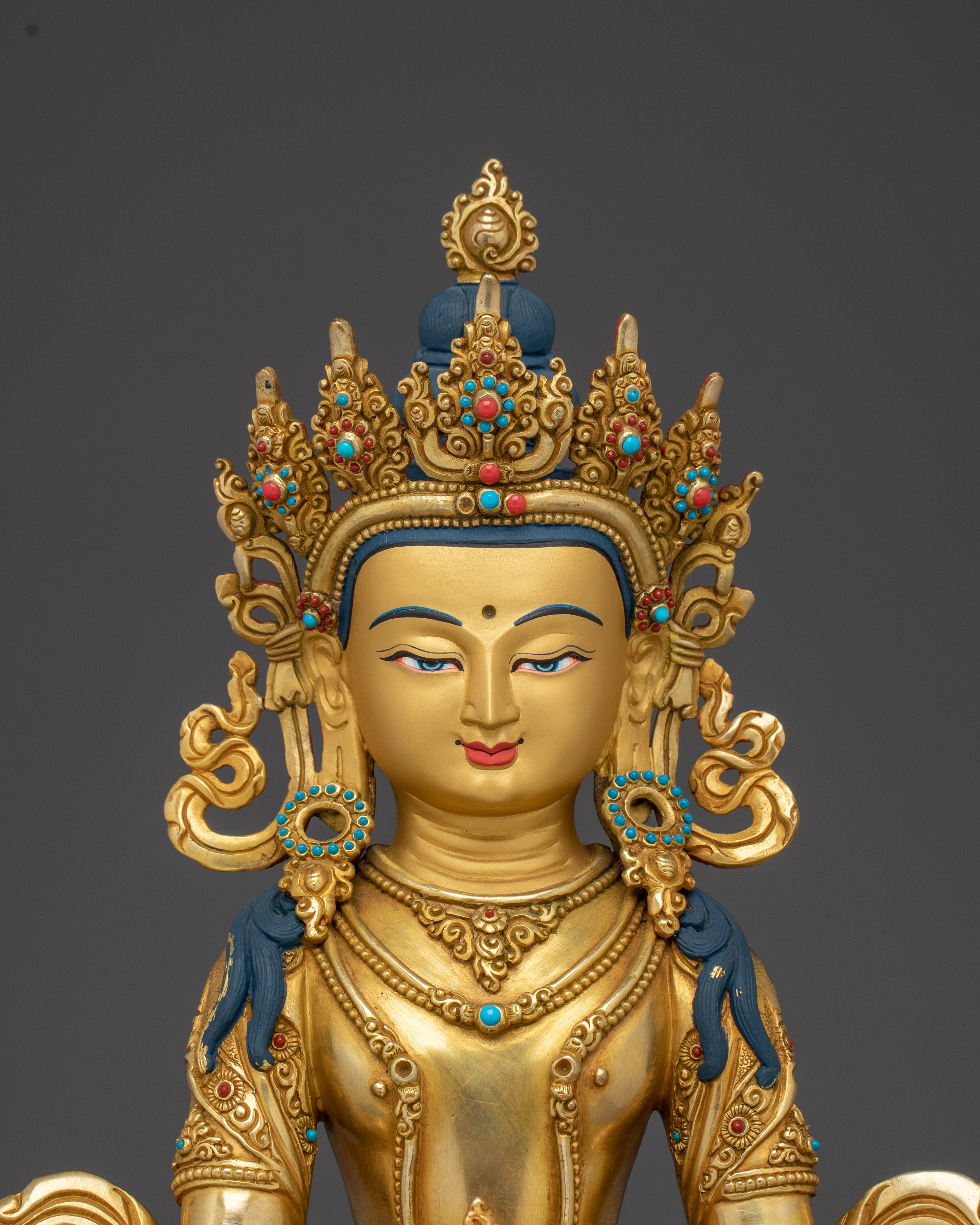 Handcrafted Amitayus Sculpture | Tibetan Longevity Deity