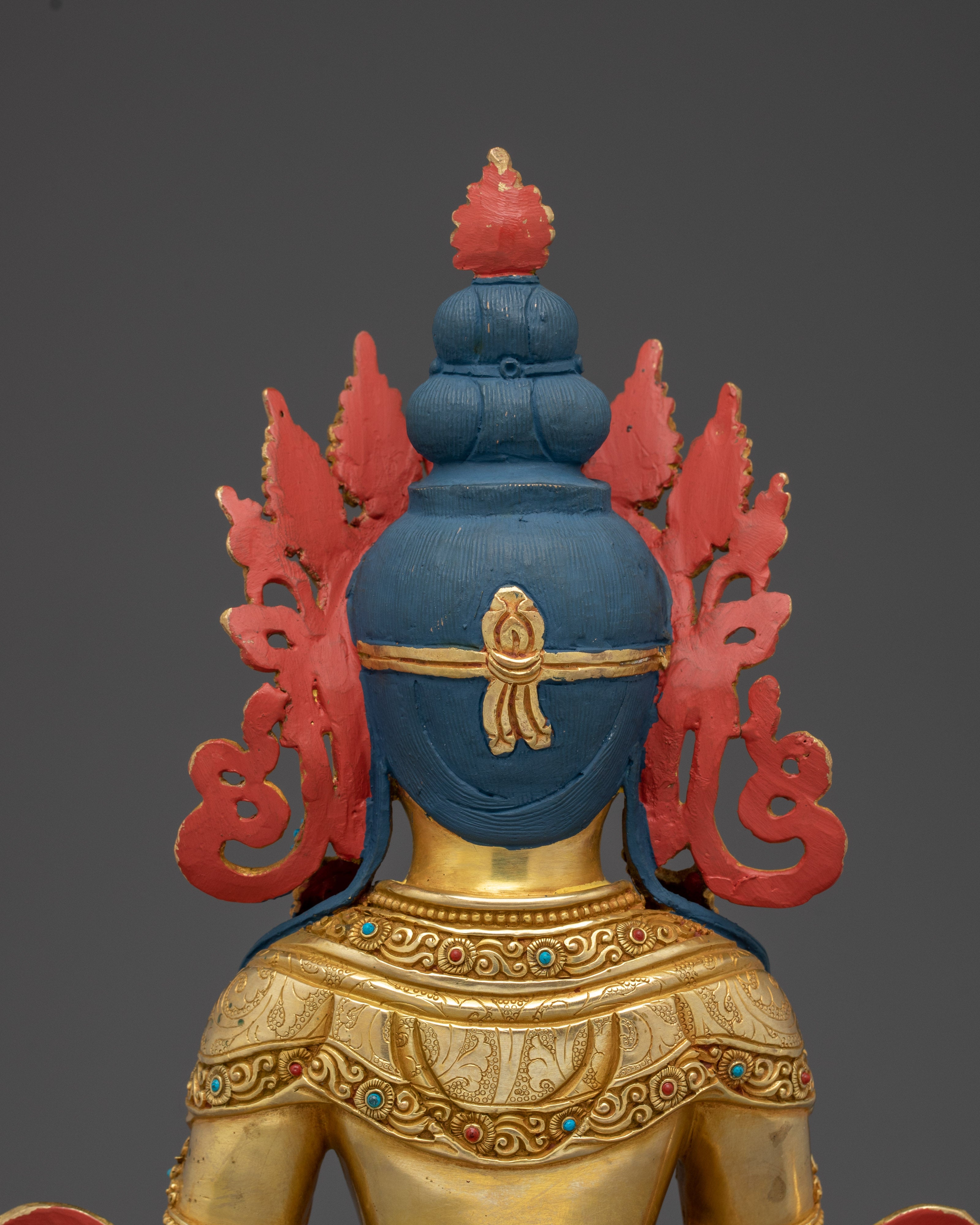 Handcrafted Amitayus Sculpture | Tibetan Longevity Deity