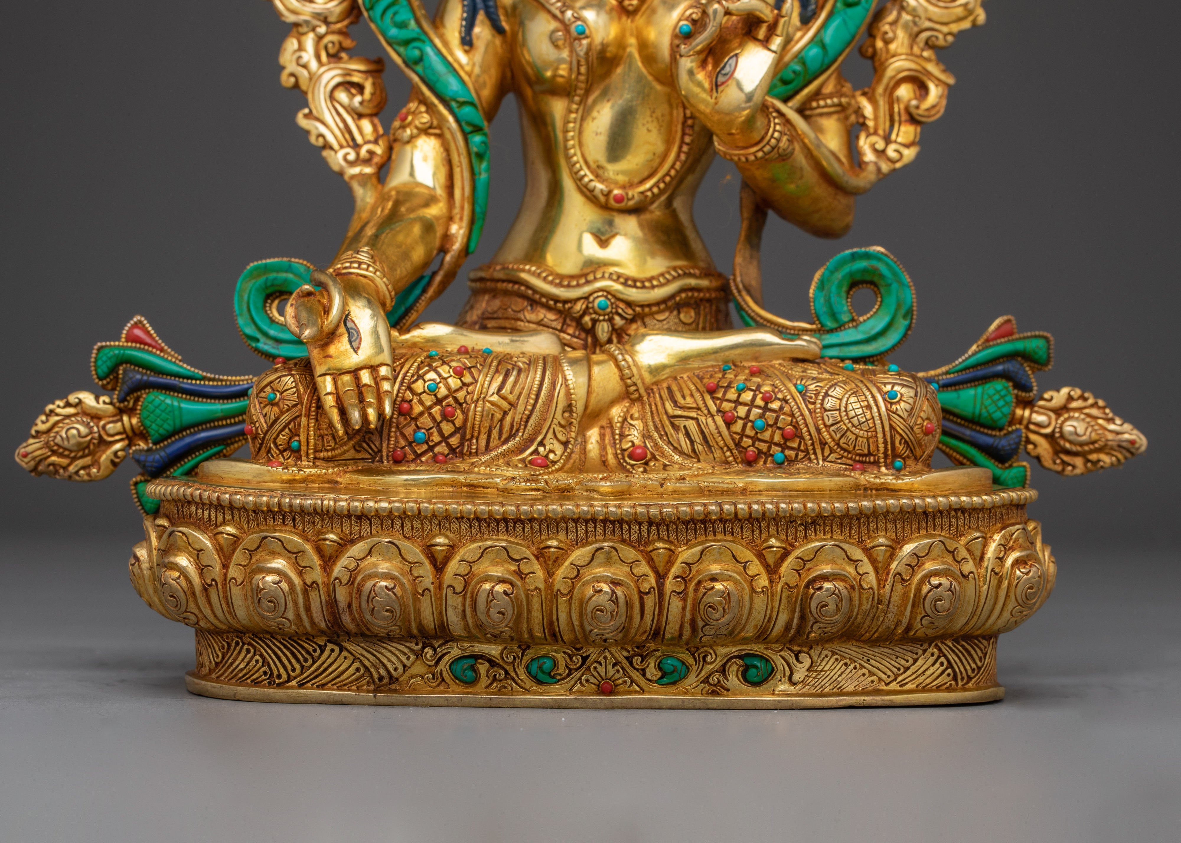 Handmade Tibetan White Tara Statue | Goddess of Compassion