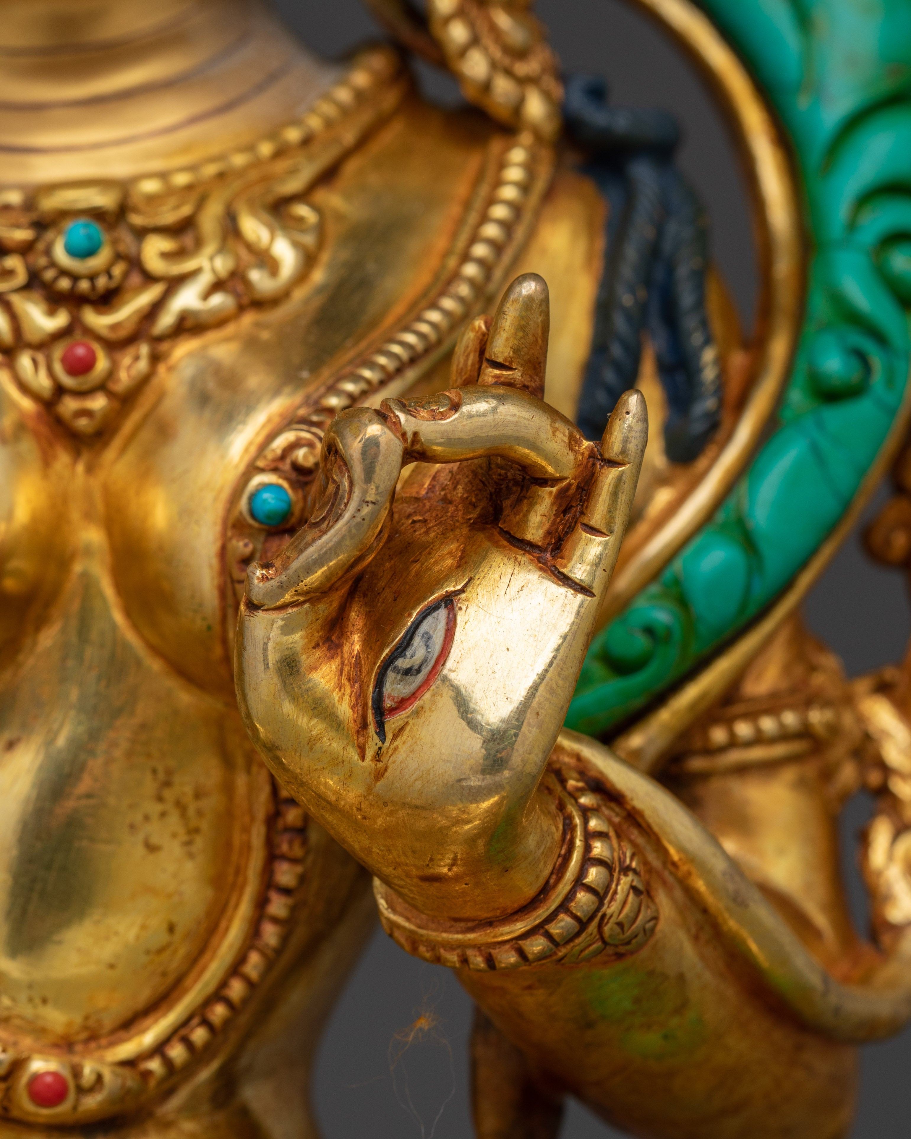 Handmade Tibetan White Tara Statue | Goddess of Compassion