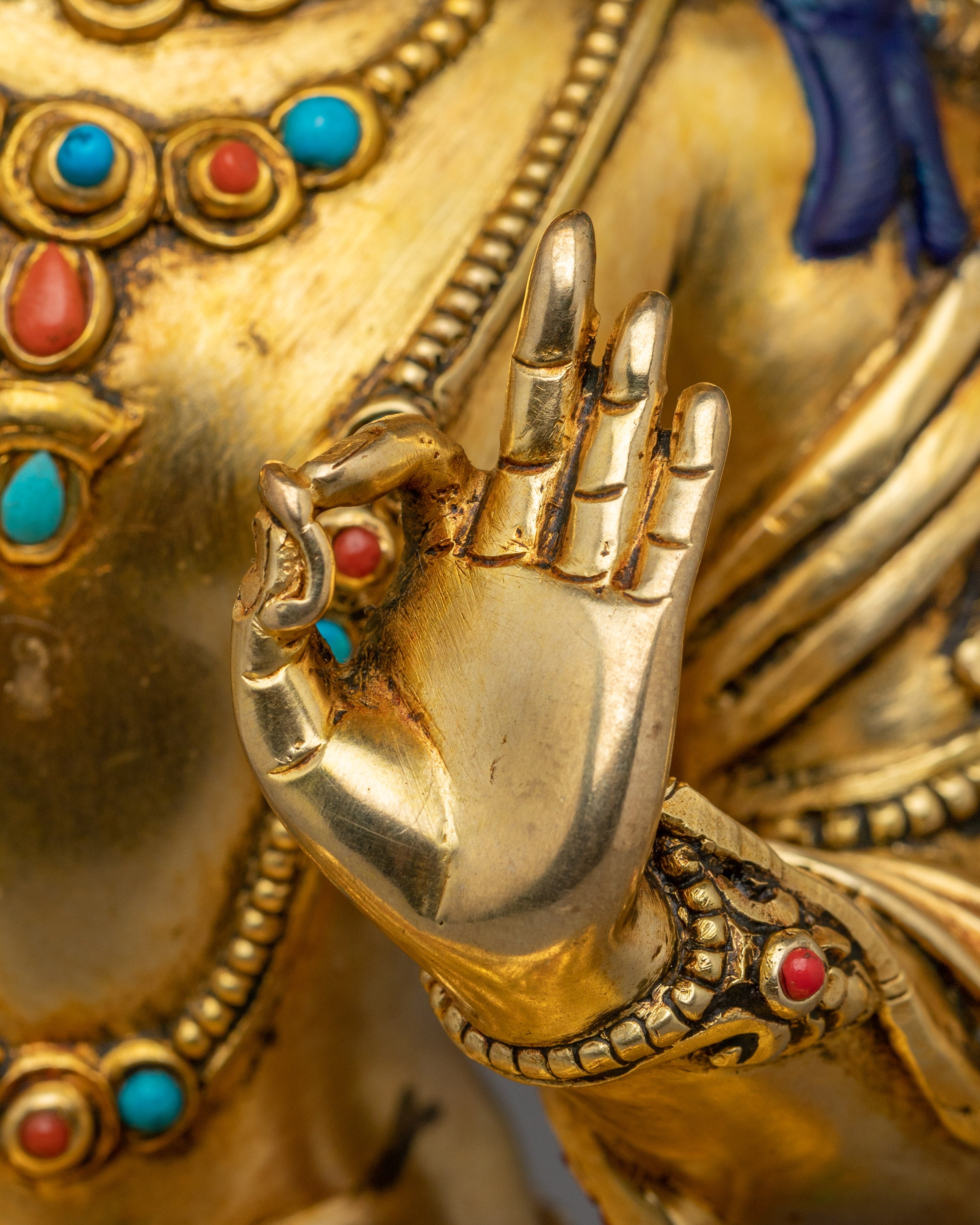 Golden Statue of Manjushri | Supreme Wisdom Bodhisattva
