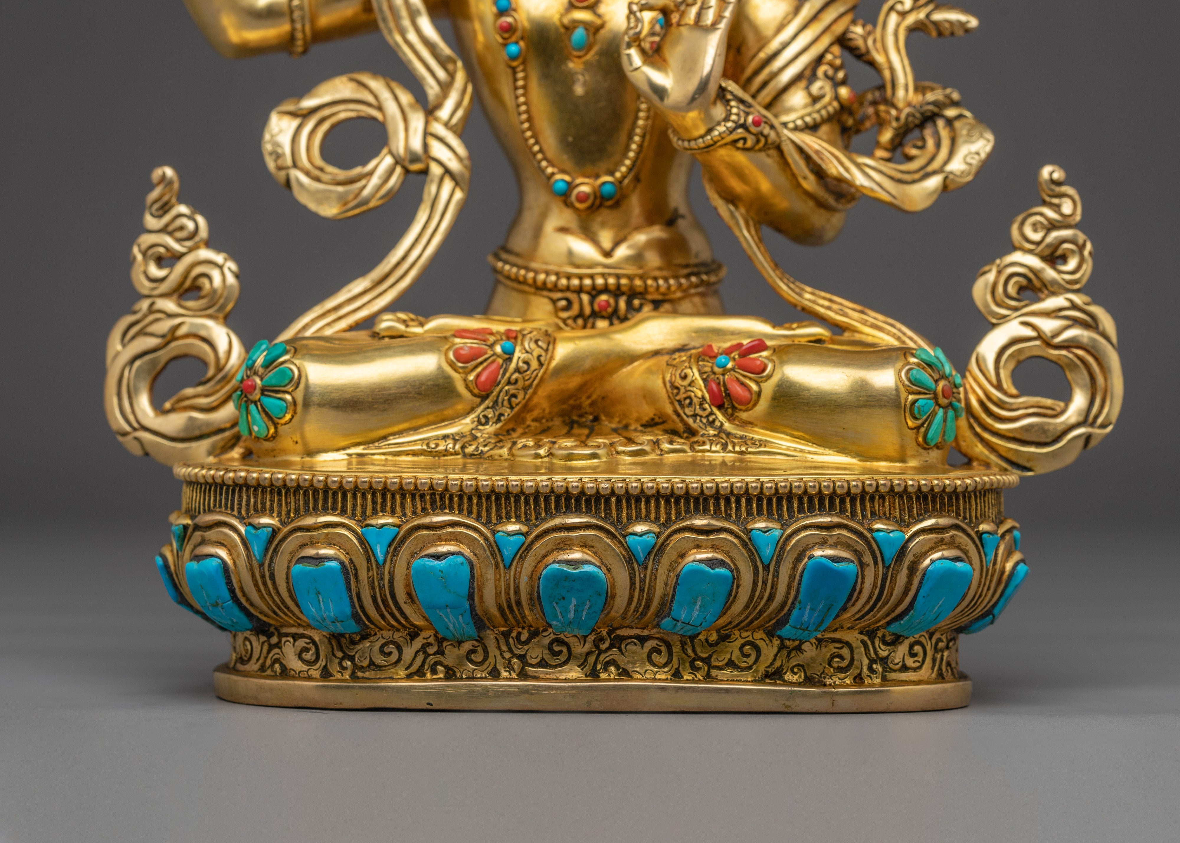 Golden Statue of Manjushri | Supreme Wisdom Bodhisattva