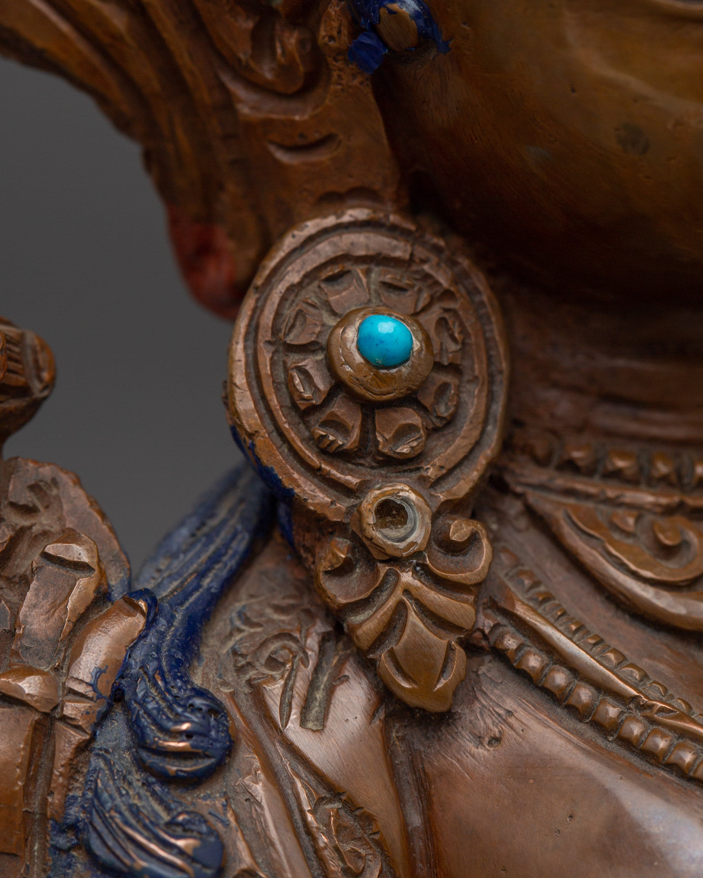 Oxidized Copper Statue of White Tara | Tibetan Healing Deity