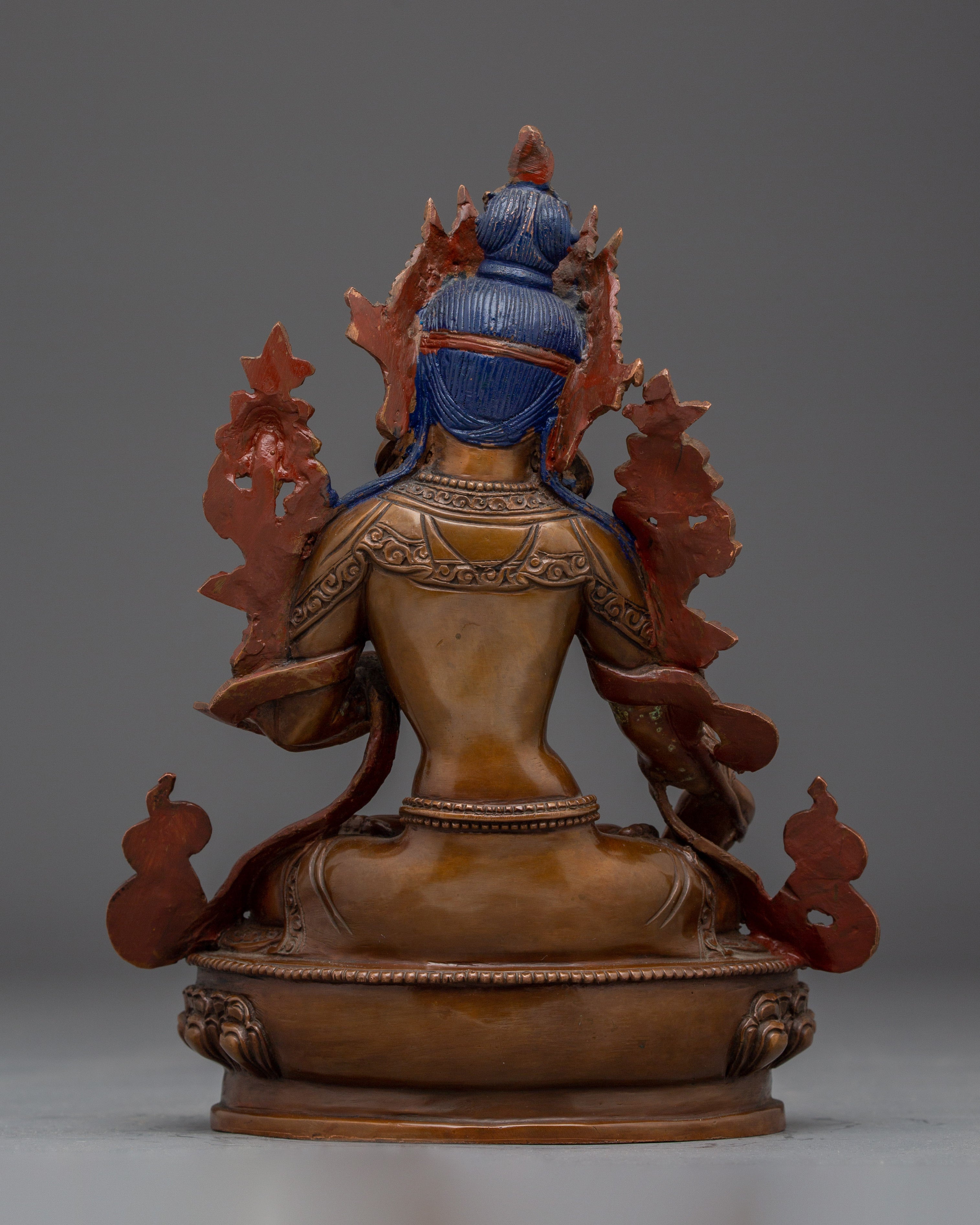 Oxidized Copper Statue of White Tara | Tibetan Healing Deity