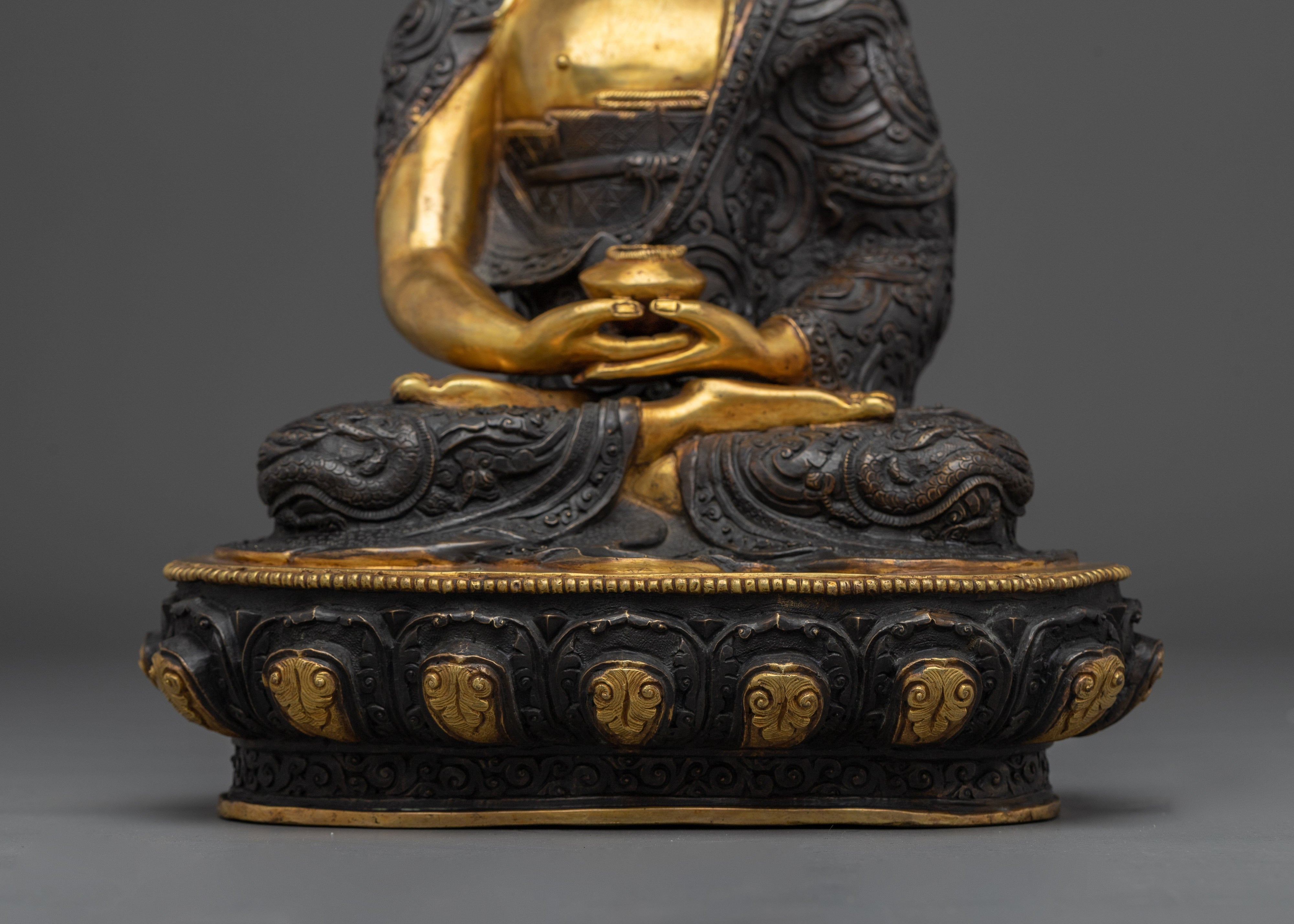 Amitabha Buddha Statue in 24K Gold-Gilded | Symbol of Infinite Light