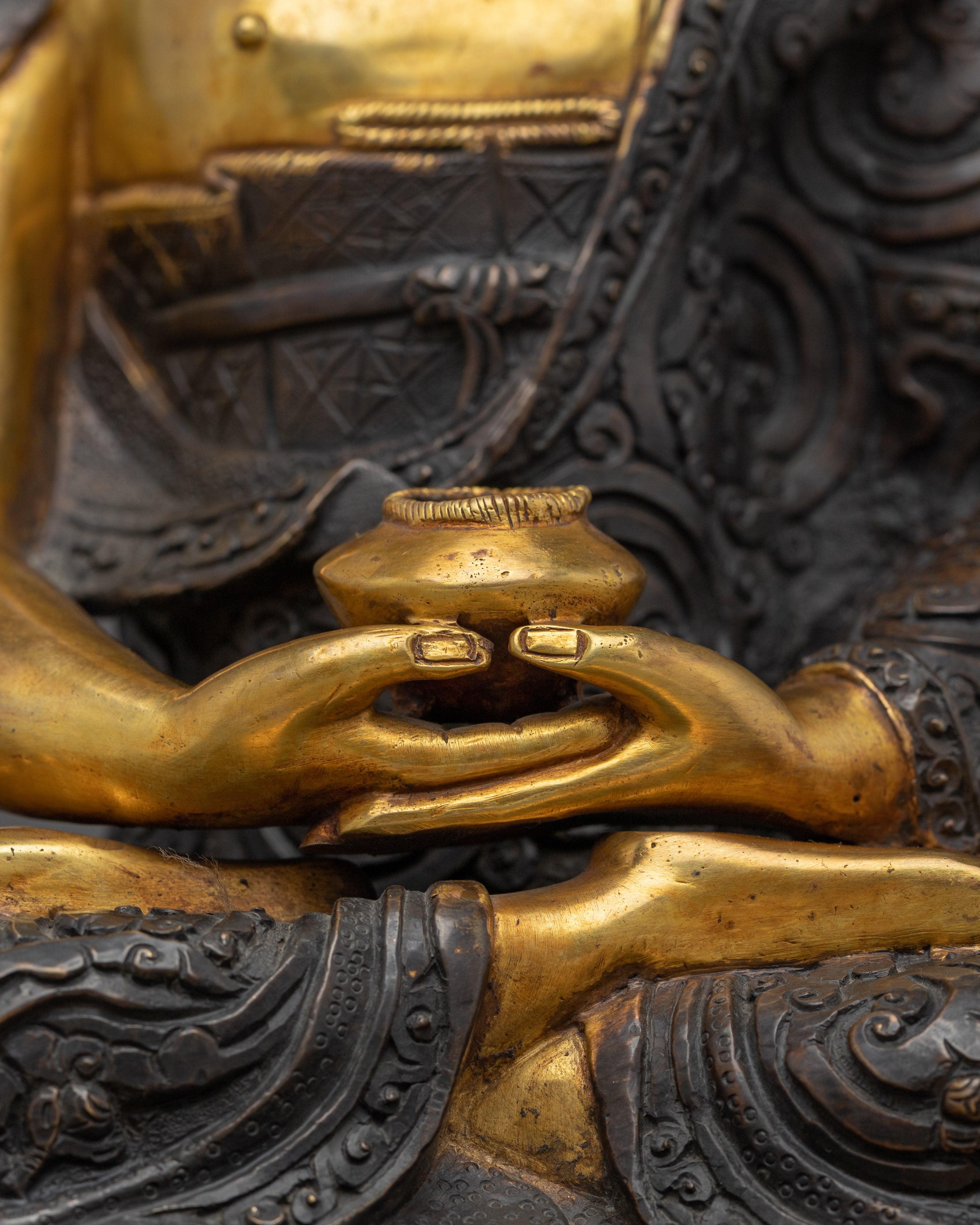 Amitabha Buddha Statue in 24K Gold-Gilded | Symbol of Infinite Light