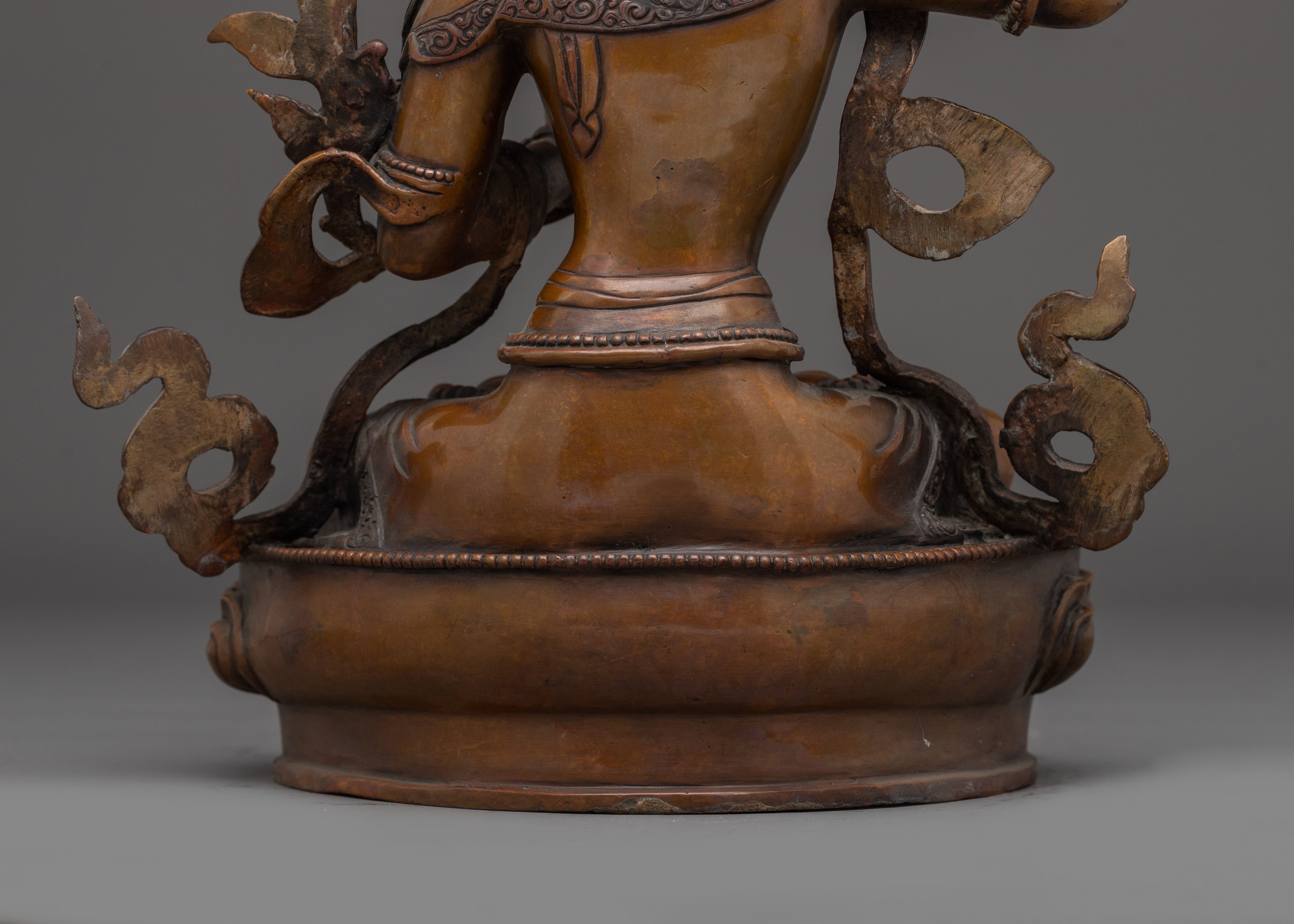 Manjushri Oxidized Copper Wisdom Deity | Perfect for Shrines, or Spiritual Spaces