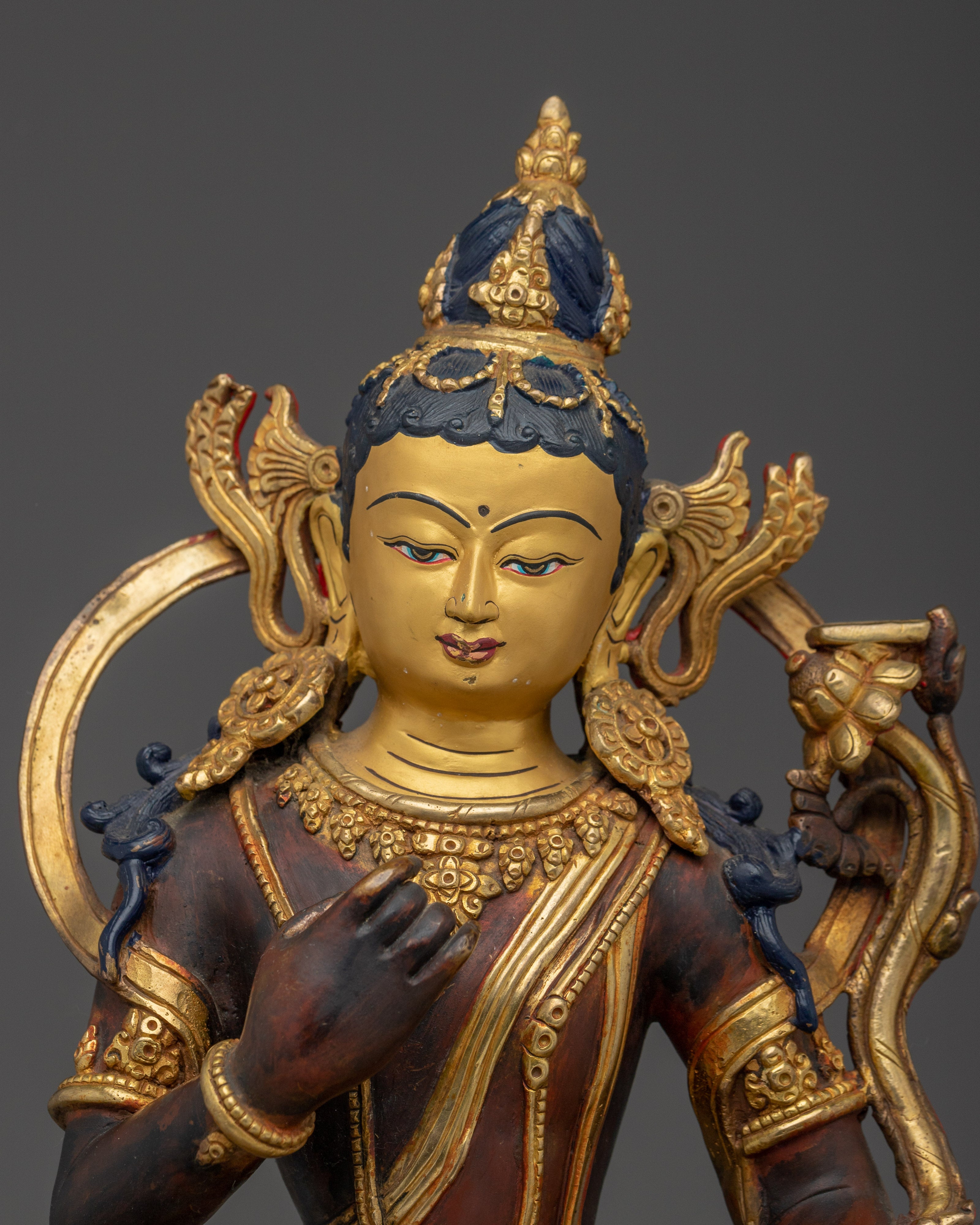 Himalayan Manjushri Bodhisattva Figurine | Manjughosa - Supreme Wisdom