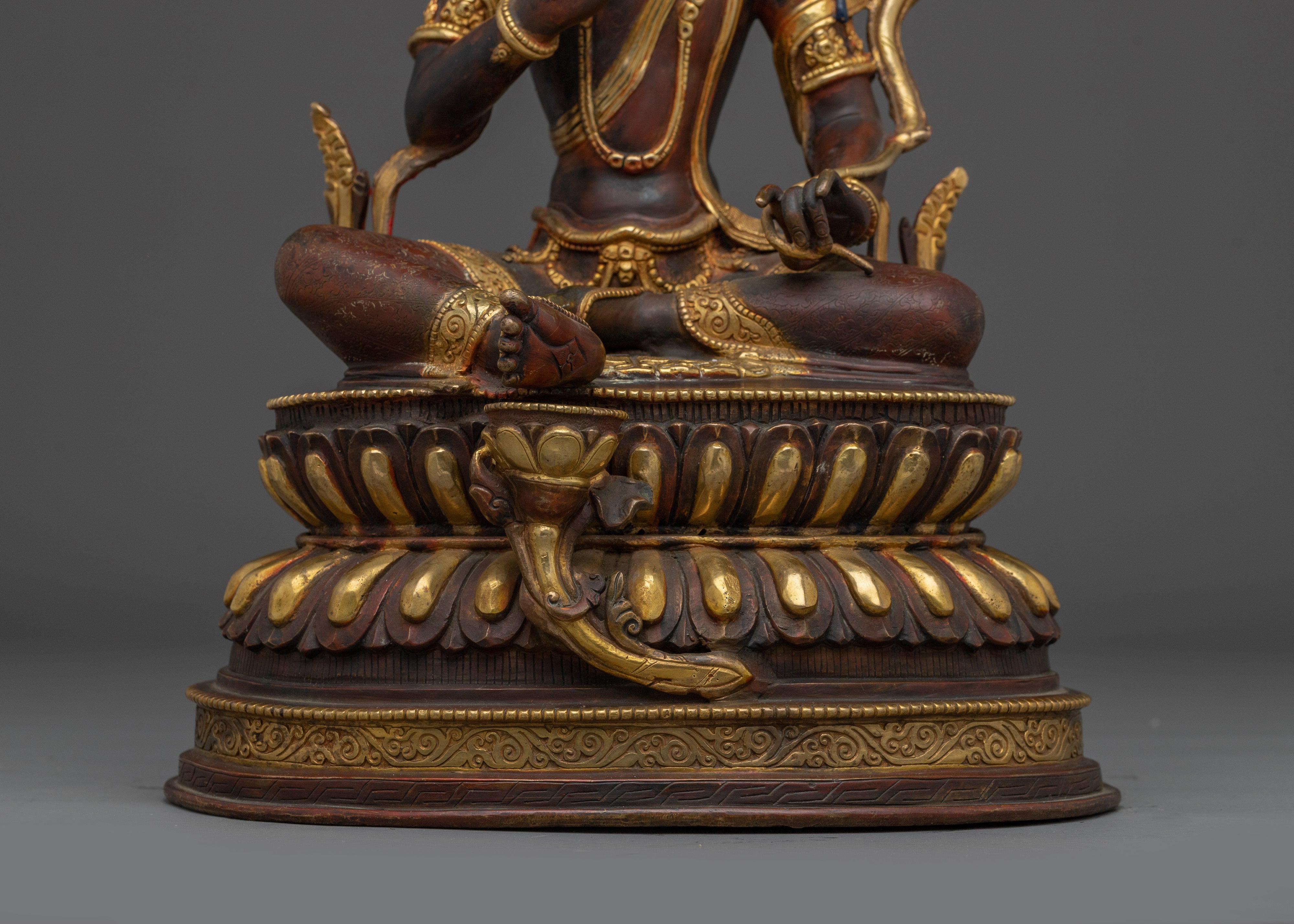 Himalayan Manjushri Bodhisattva Figurine | Manjughosa - Supreme Wisdom